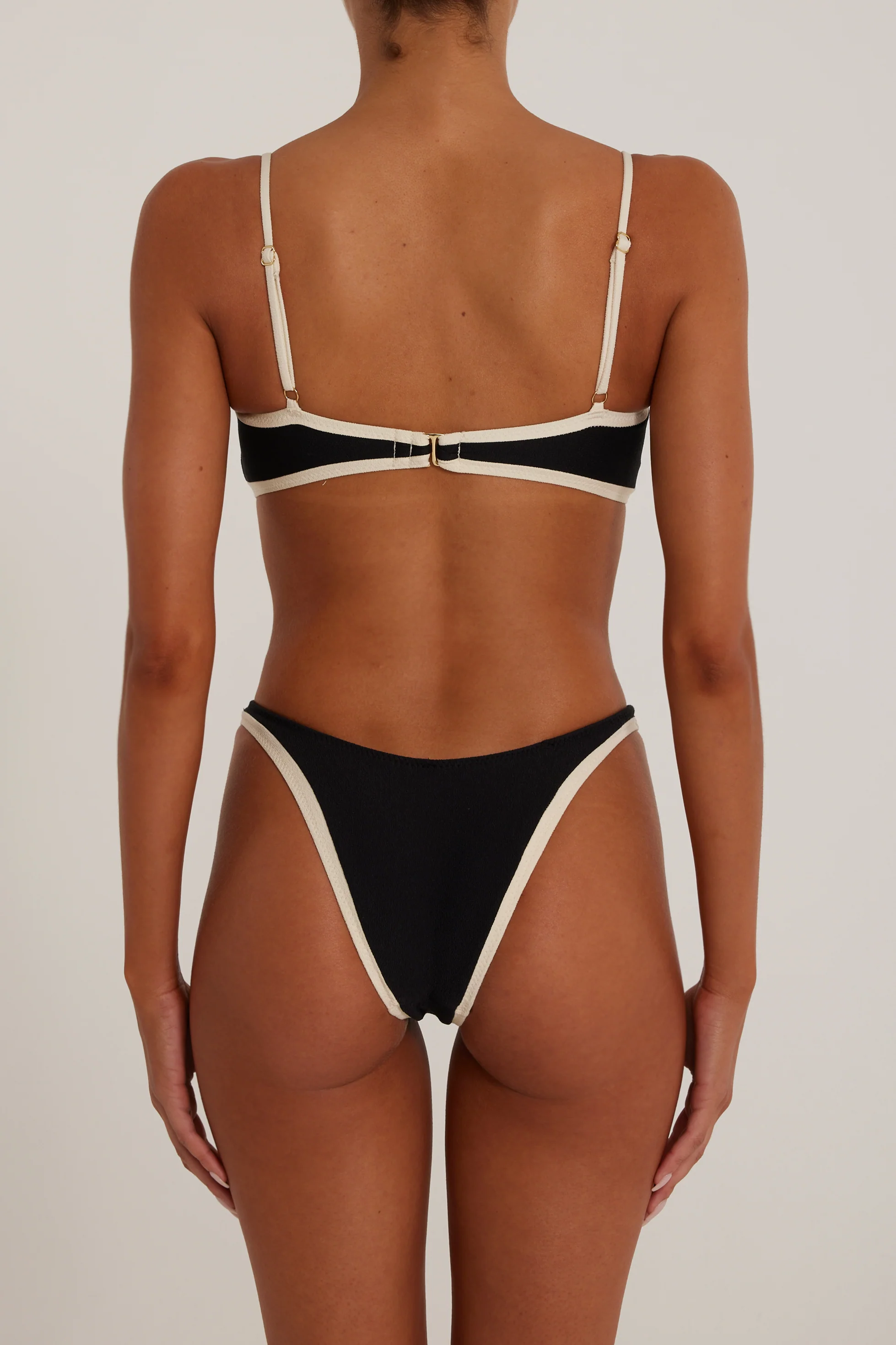 90s Bottom (Faux Suede Black/Cream) - Image 4