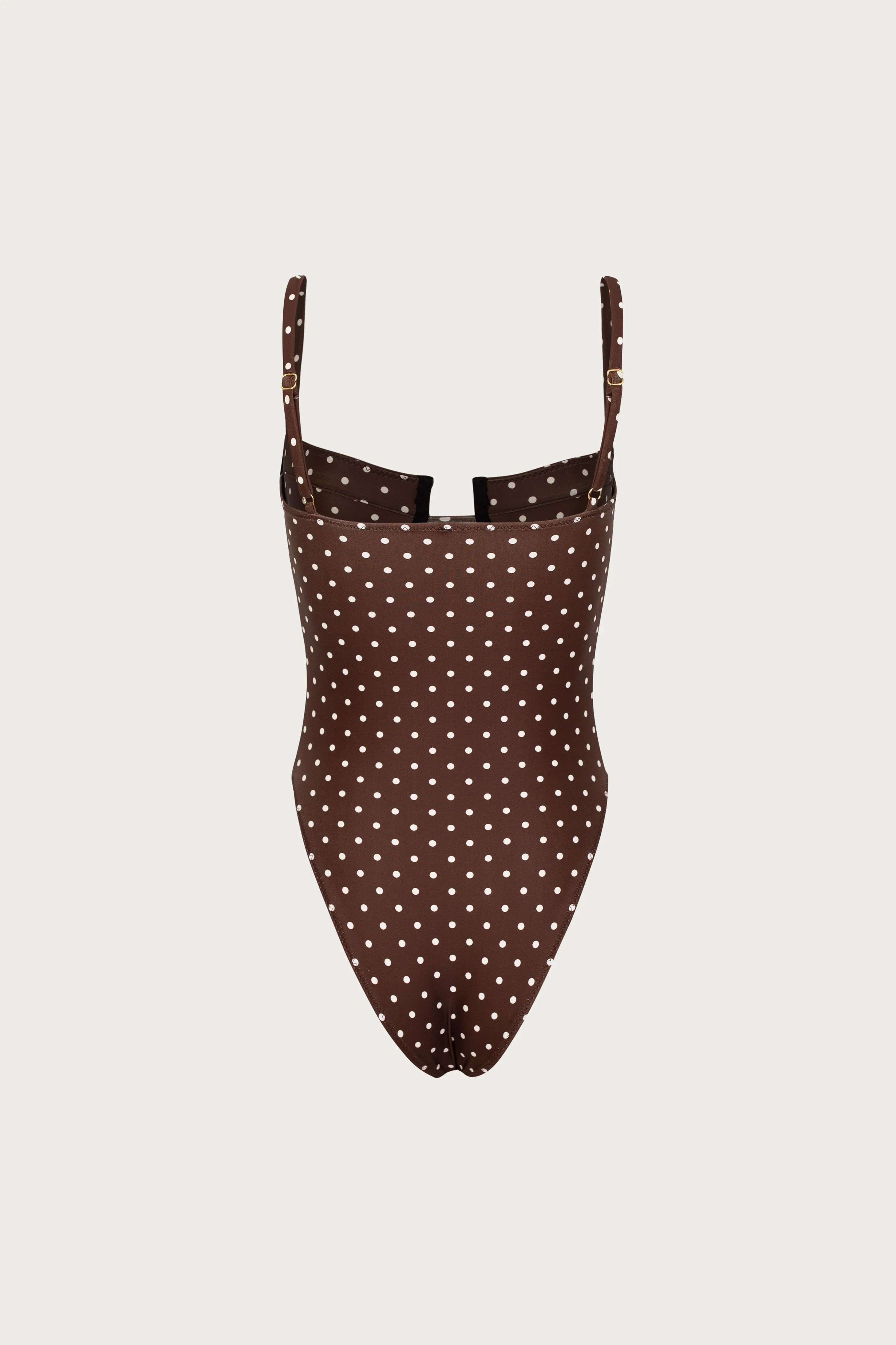 Bustier One Piece (Brown Cream Polka Dot) - Image 6