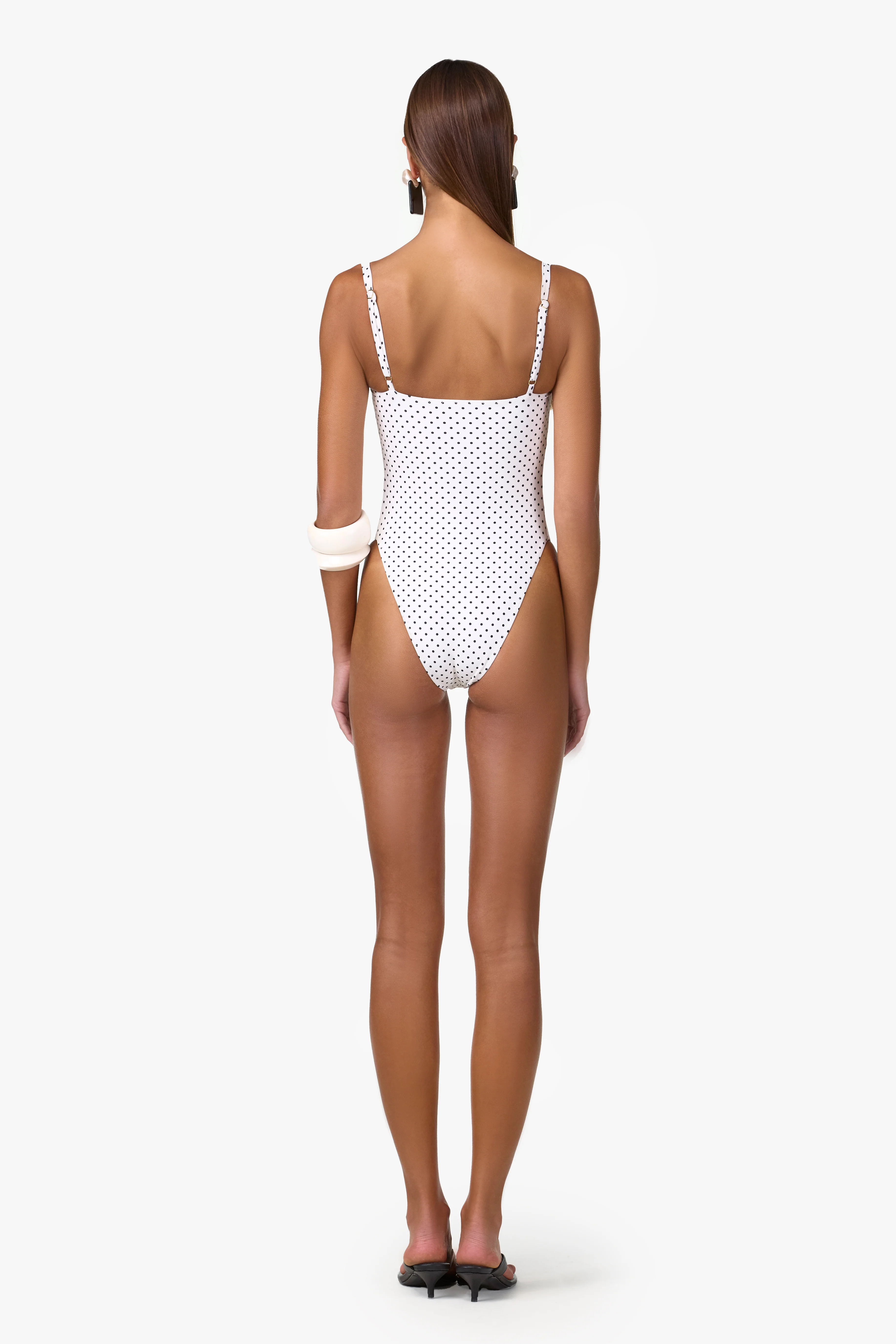 Bustier One Piece (Cream Black Polka Dot) - Image 5