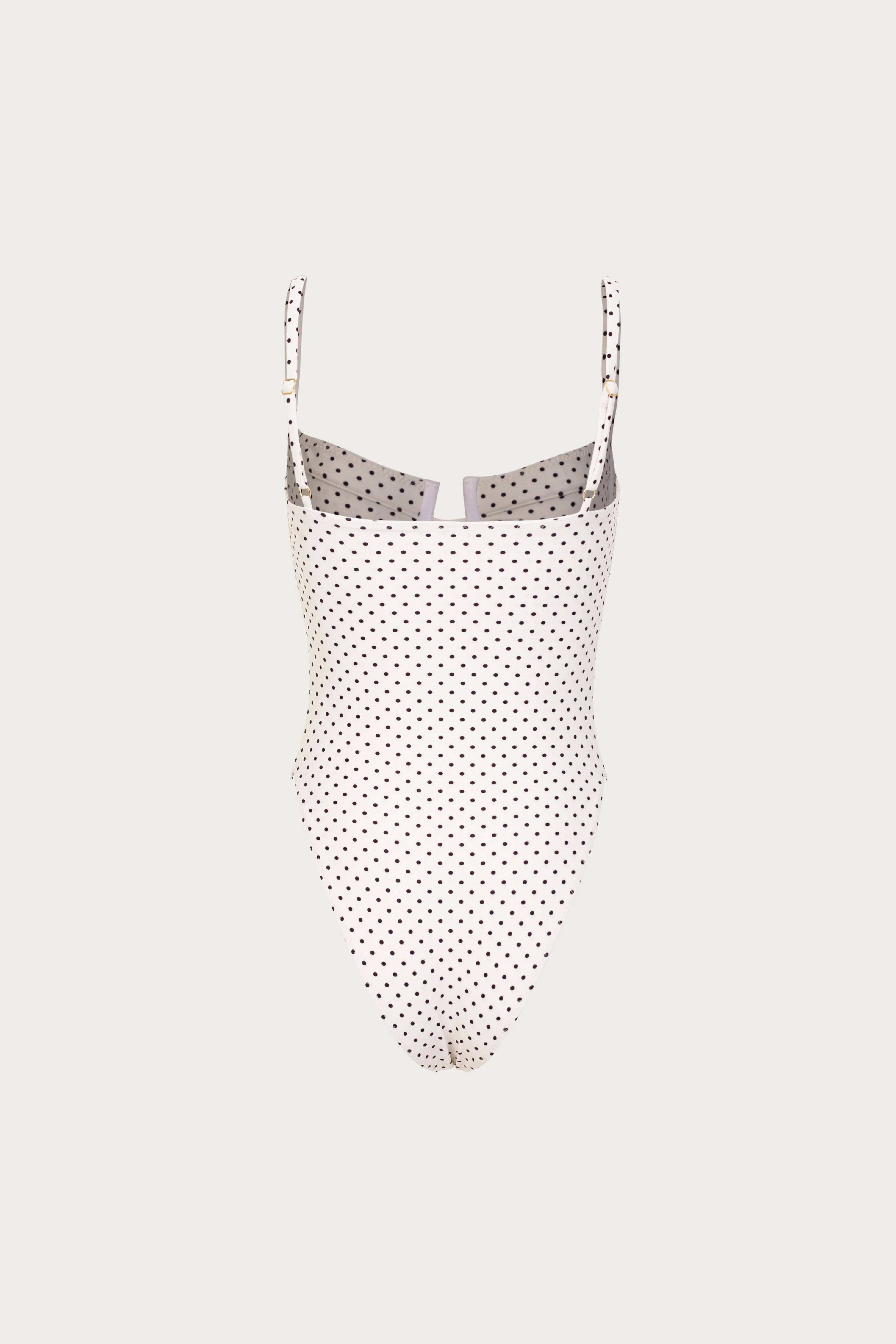 Bustier One Piece (Cream Black Polka Dot) - Image 6