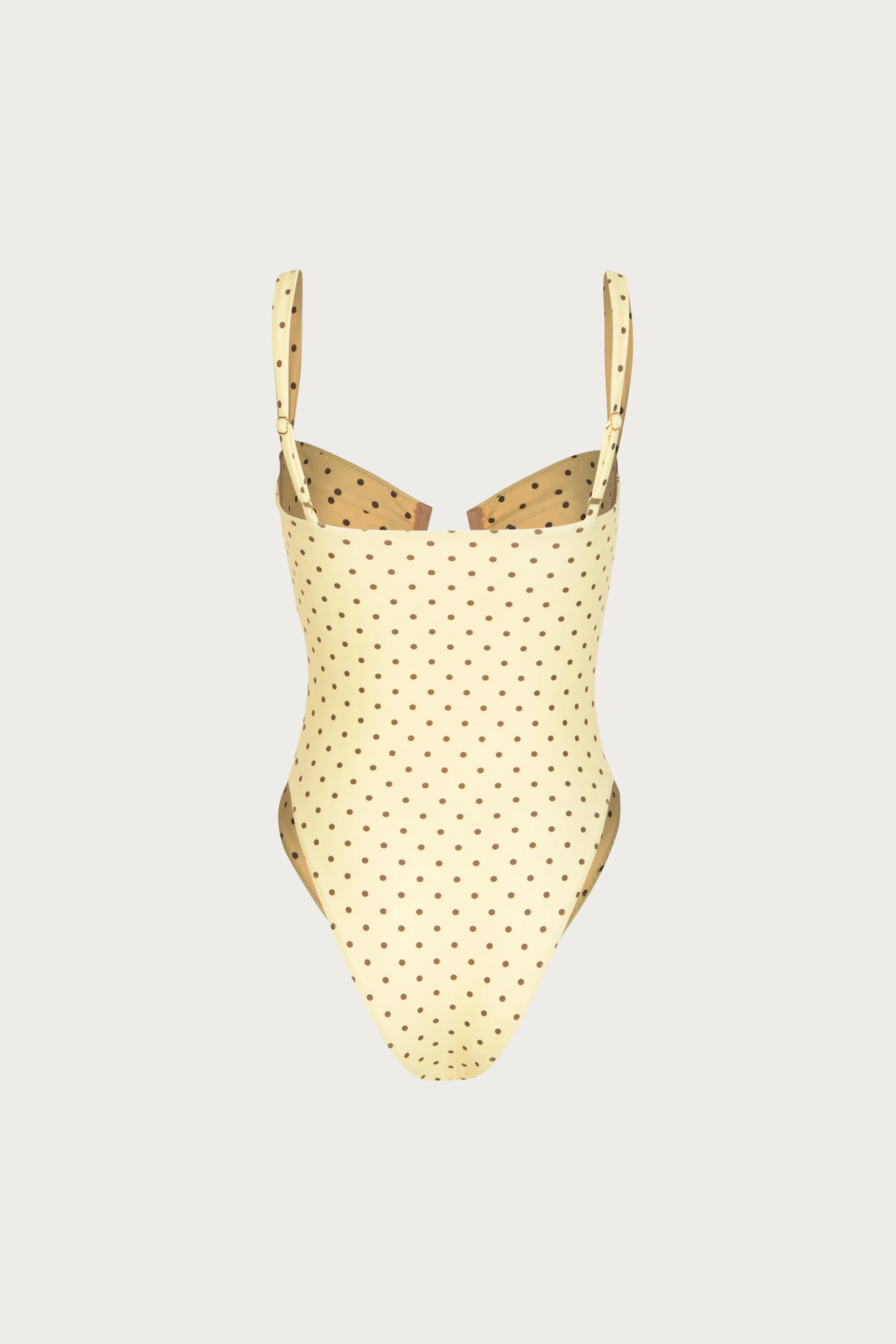 Bustier One Piece (Yellow Brown Polka Dot) - Image 8