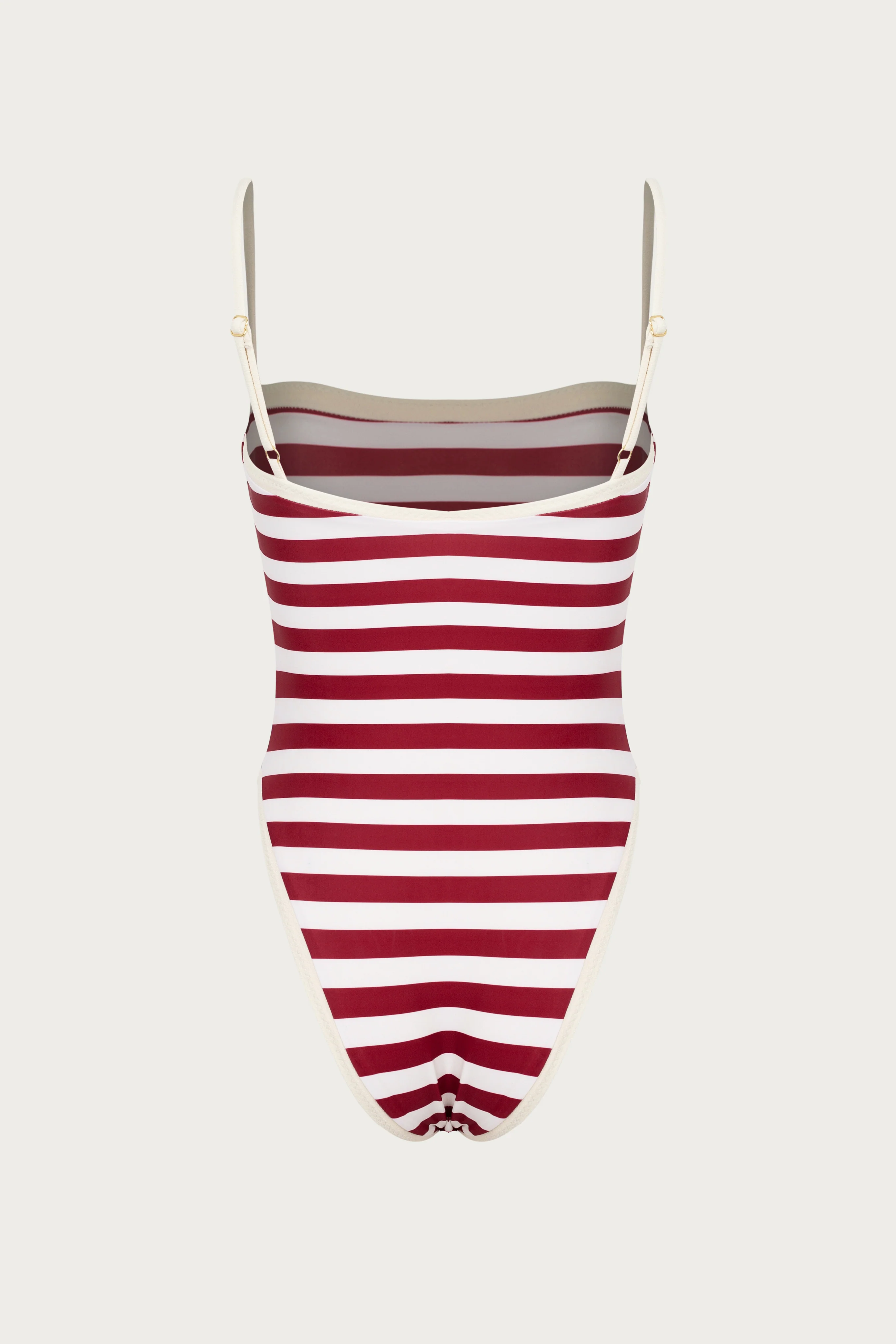 Colorblock One Piece (Burgundy Stripe) - Image 6