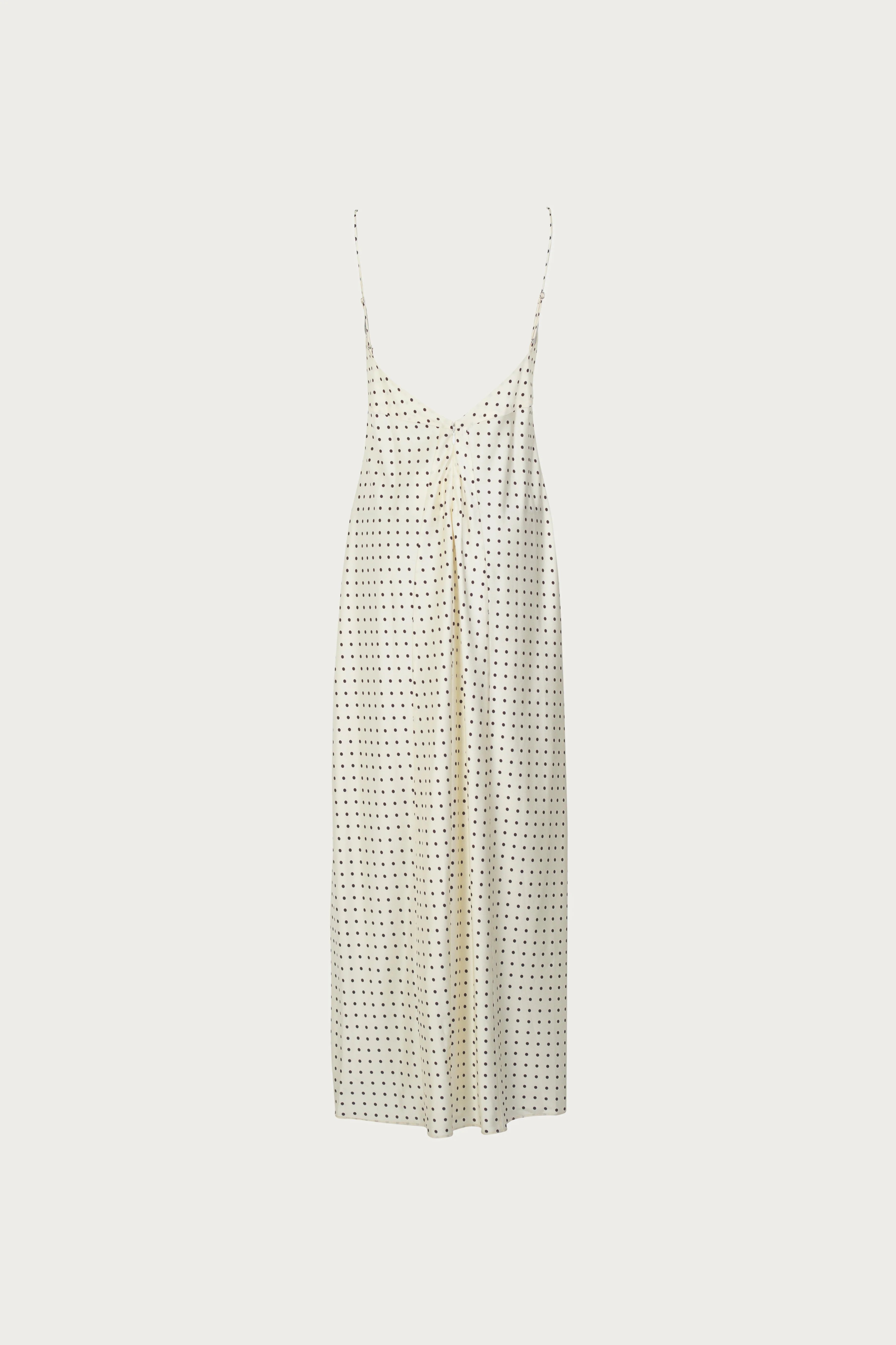 Deep V Rosette Gown (Cream Polka Dot) - Image 7