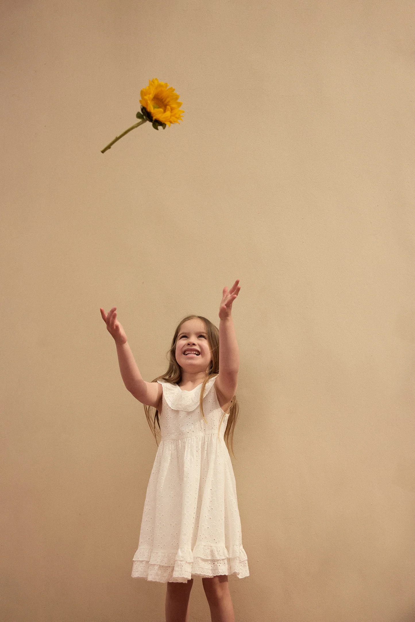 kids eyelet dress (white) - Image 2