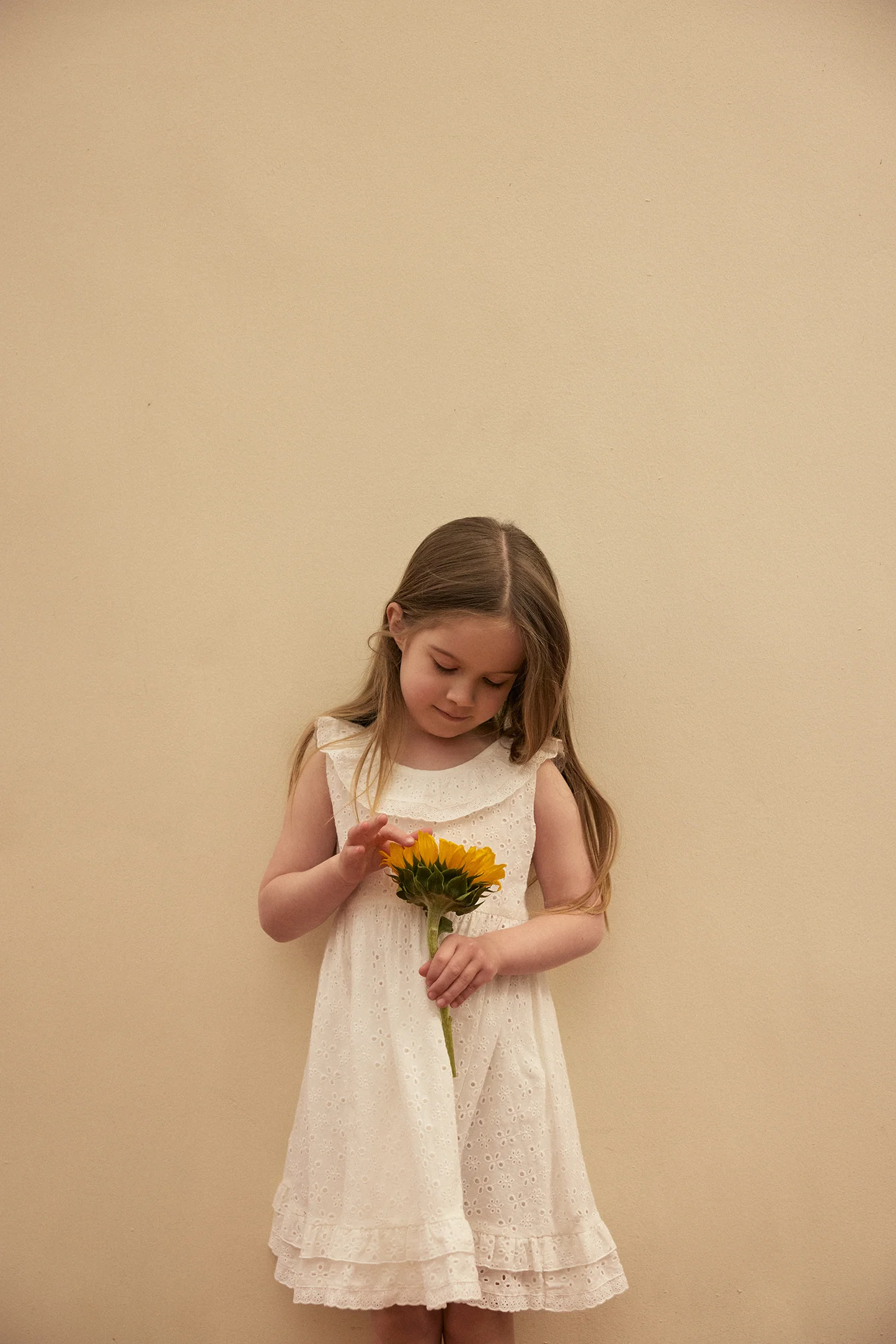 kids eyelet dress (white) - Image 3