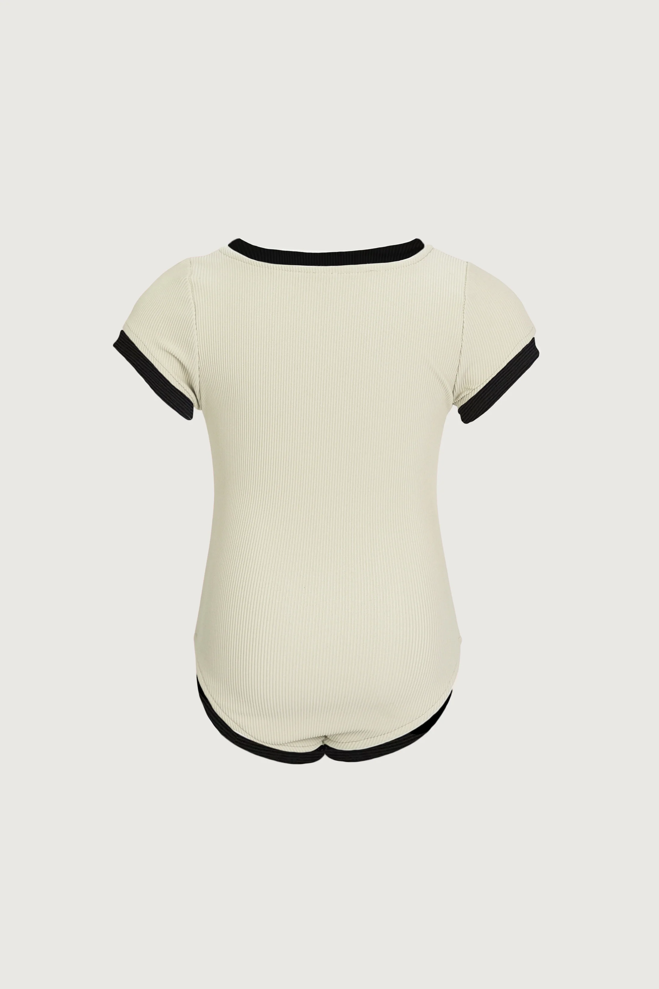 gracie one piece (ribbed cream/black) - Image 4