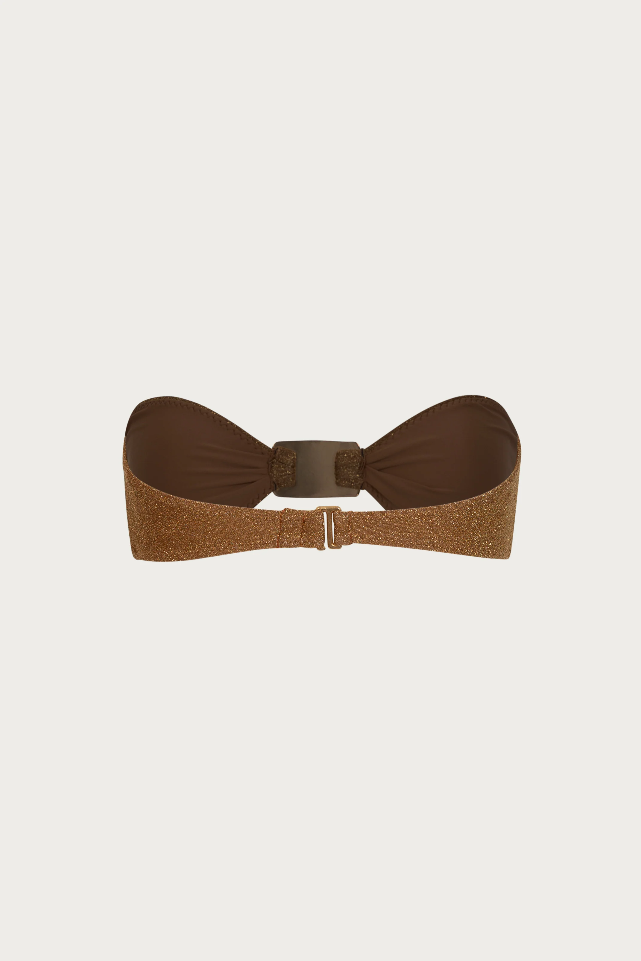 Hammer Bandeau Top (Mocha Shimmer Lurex) - Image 3