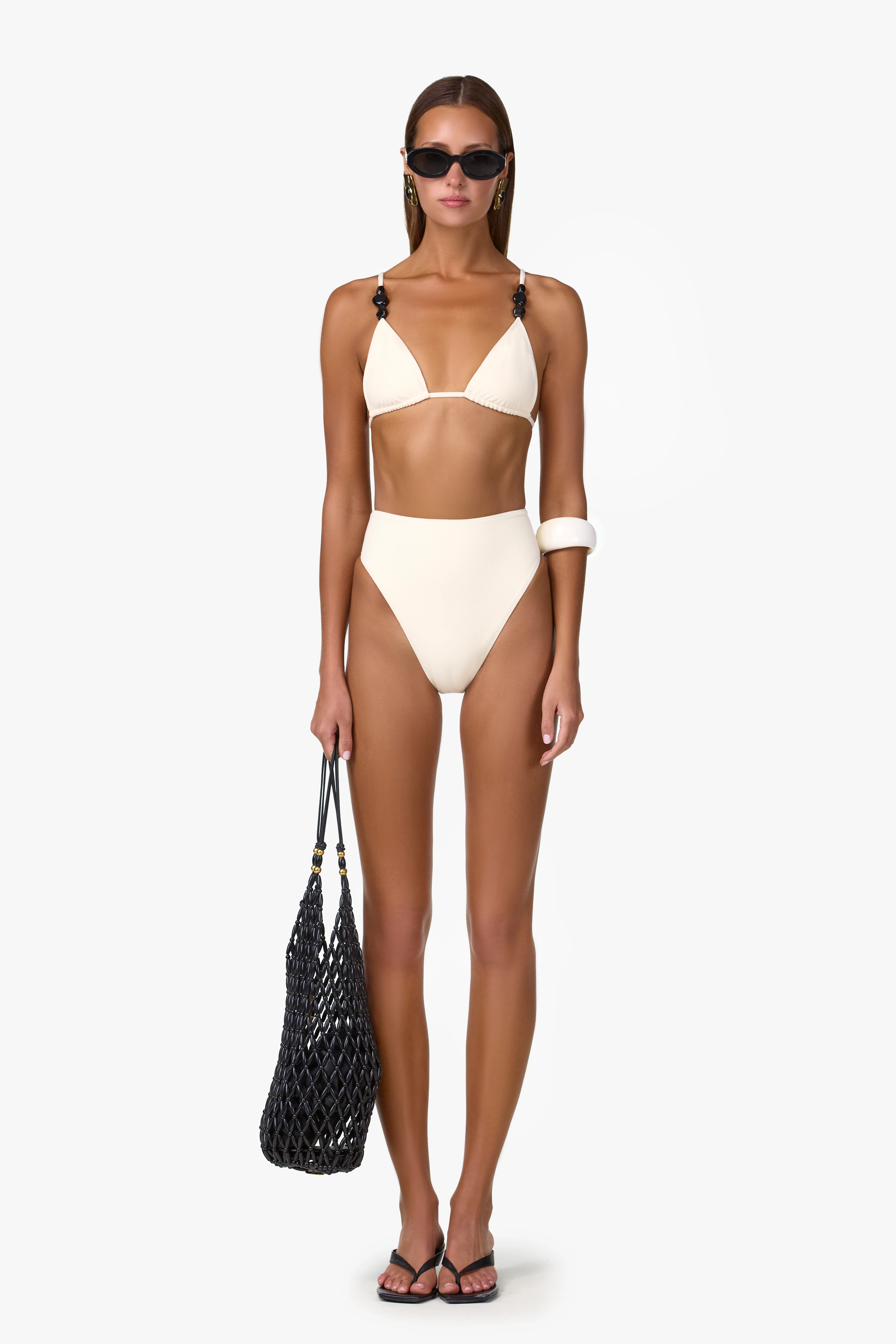 High Rise Bottom (Faux Suede Cream) - Image 2