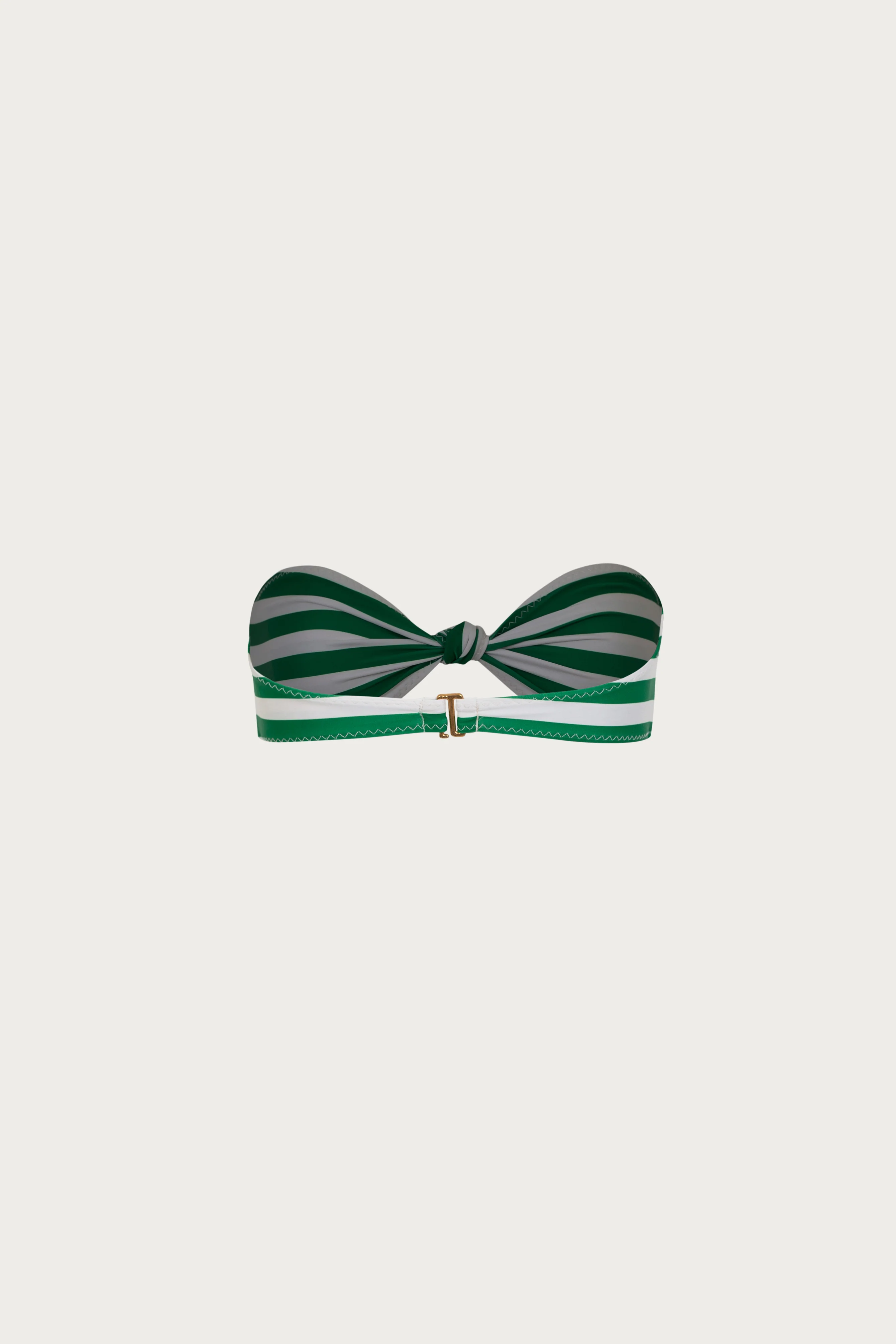 Knotted Bandeau Top (Green Stripe) - Image 5
