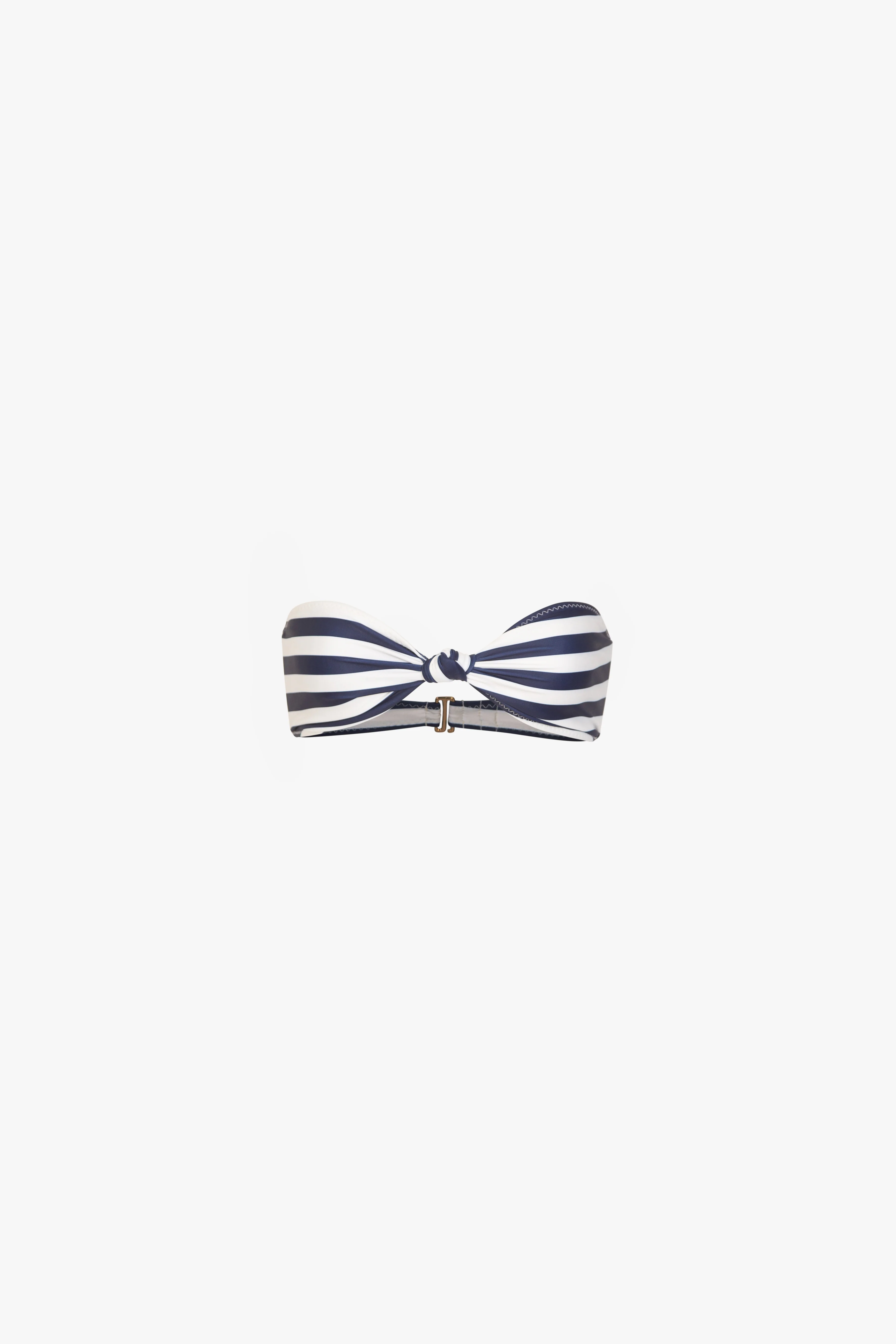 Knotted Bandeau Top (Navy Cream Stripe)
