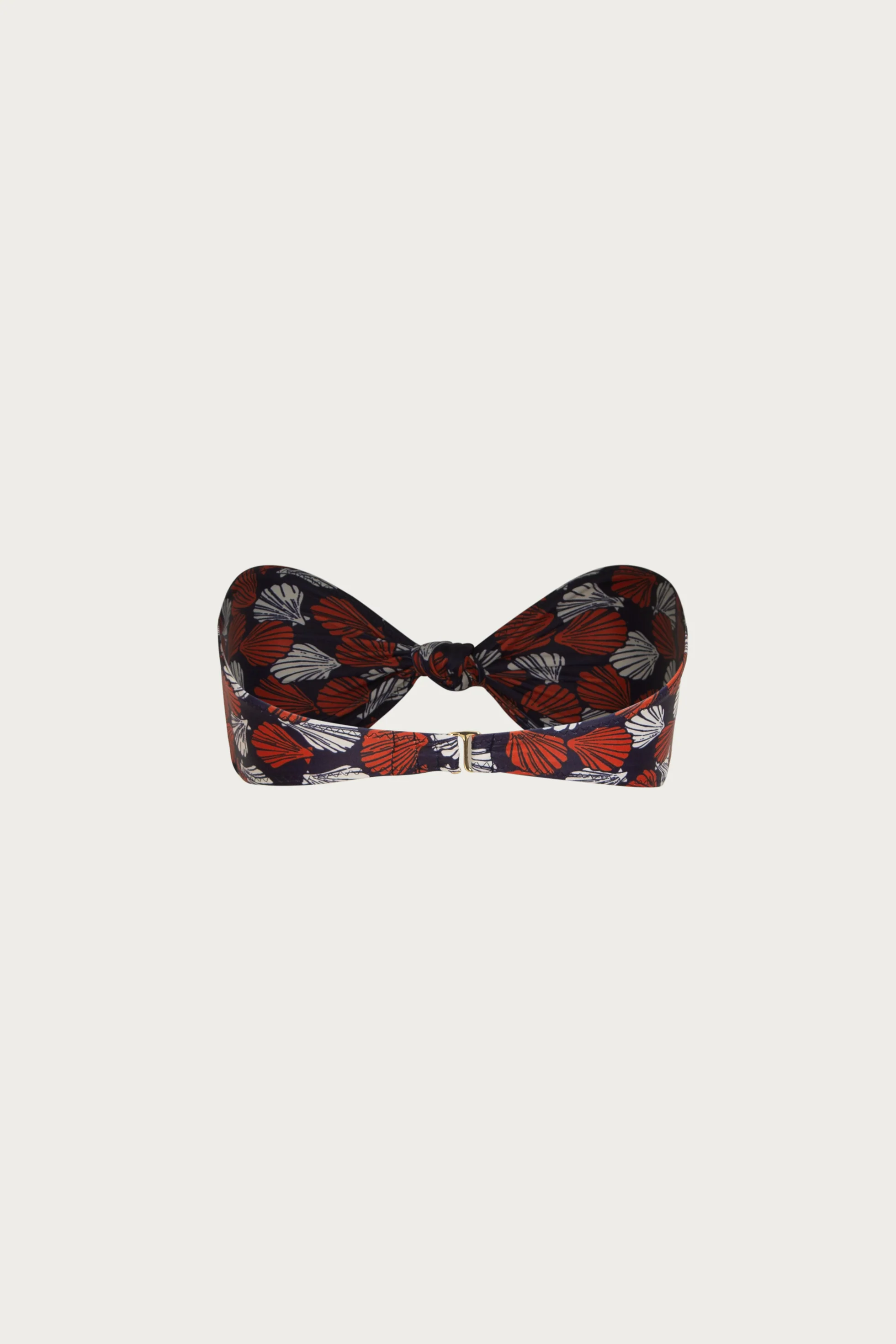 Knotted Bandeau Top (Palm Beach Shell Navy/Orange/Cream) - Image 5