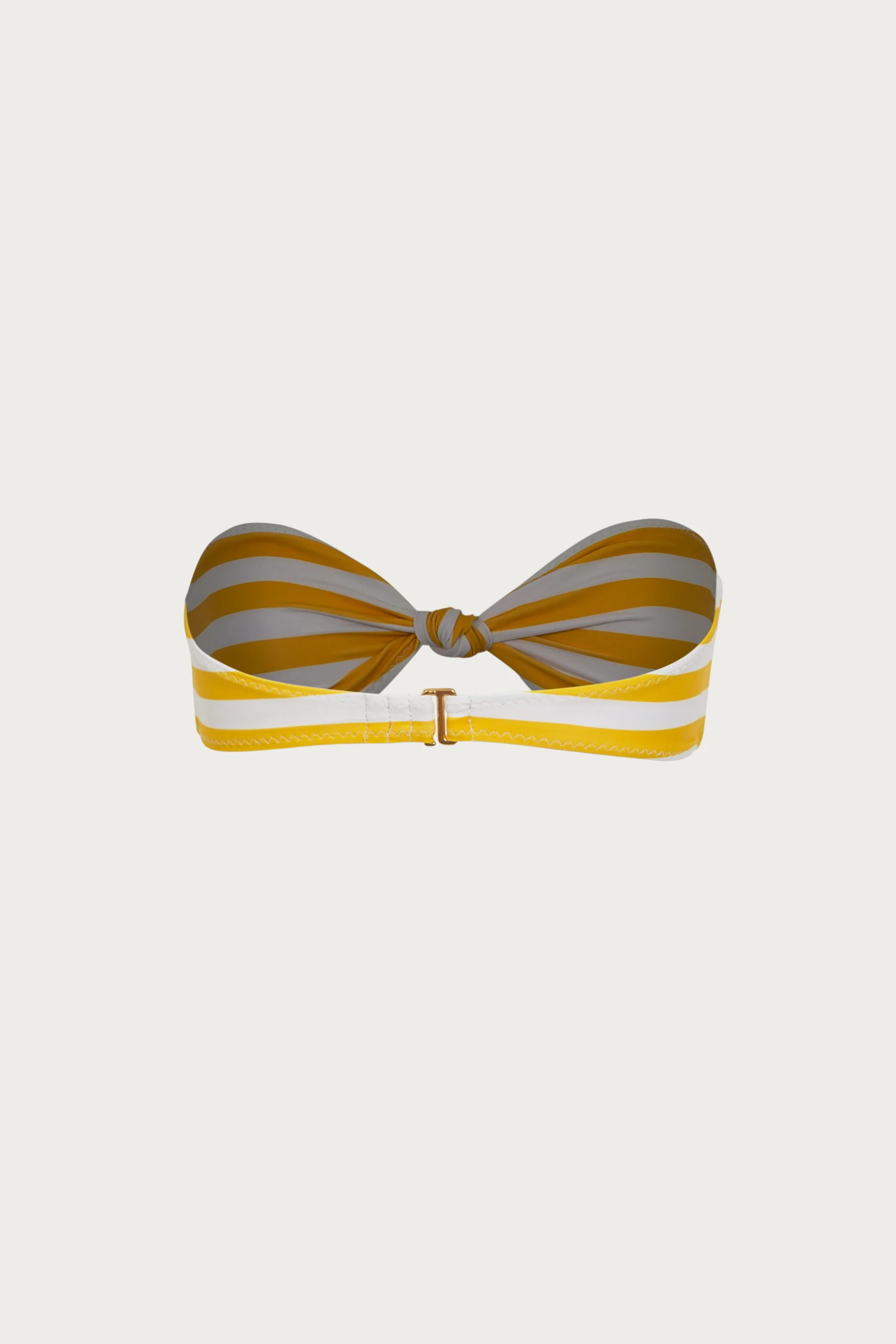 Knotted Bandeau Top (Yellow Stripe) - Image 4
