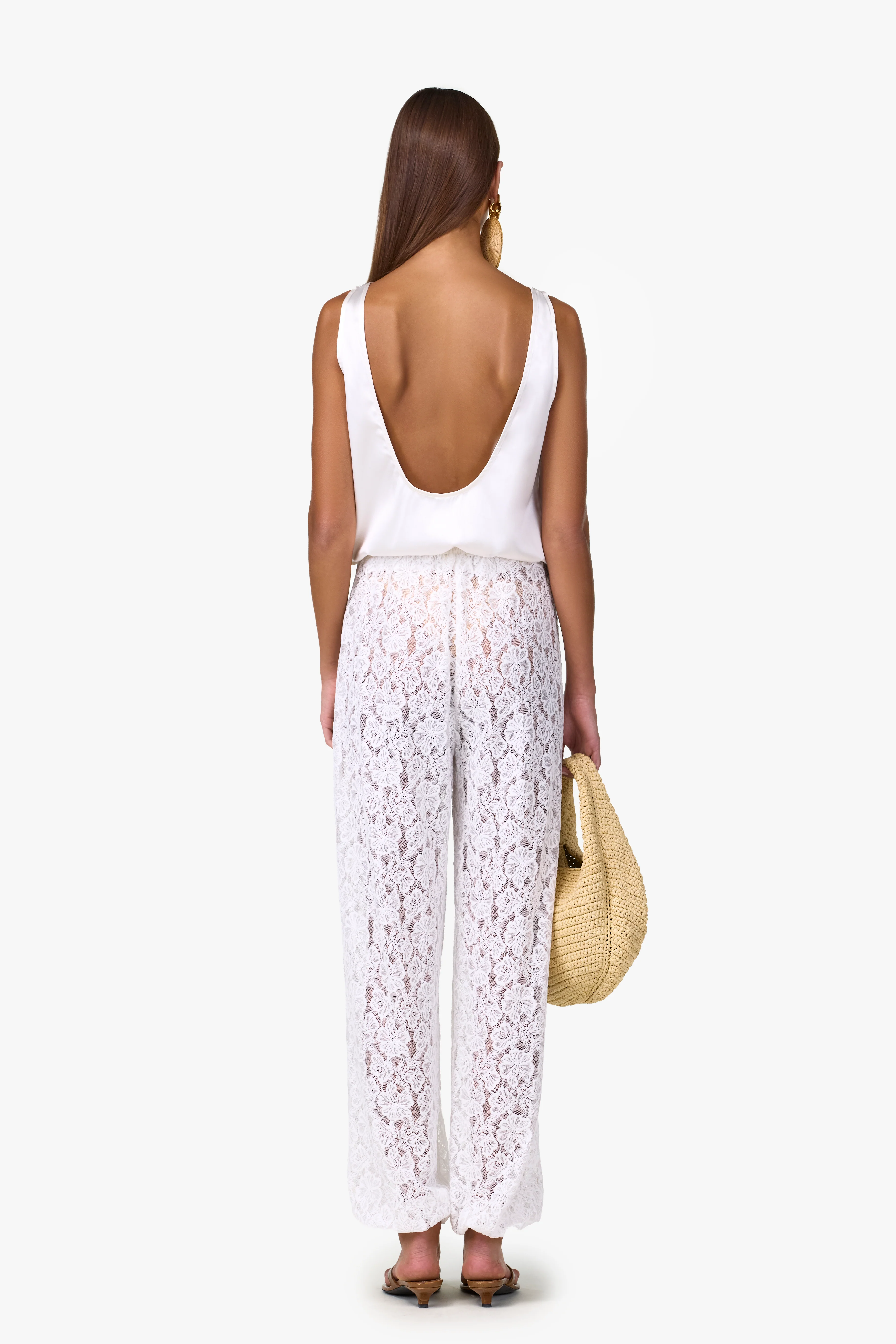 Lace Balloon Pant (White) - Image 3