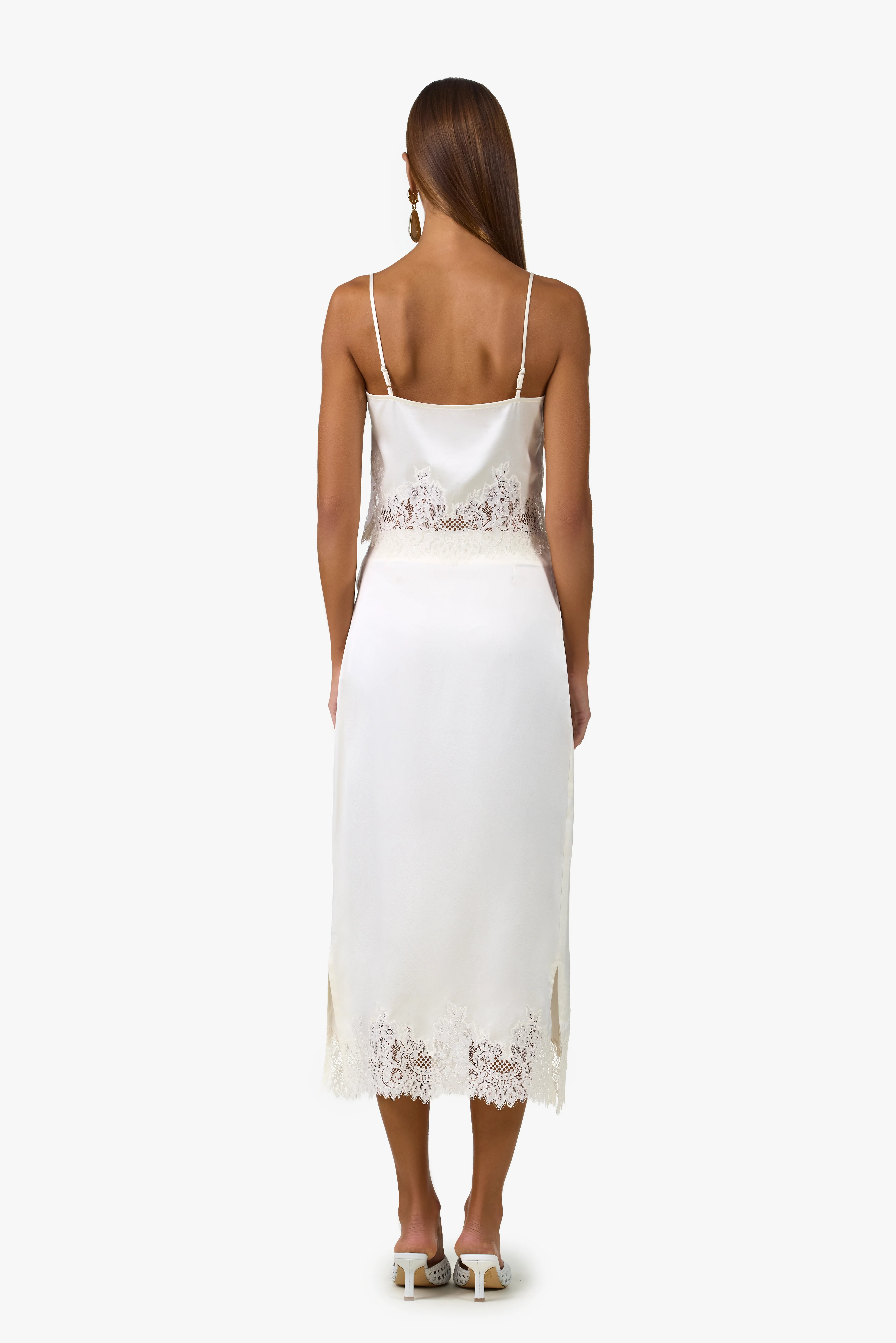 Lace Silk Tank (Cream) - Image 5