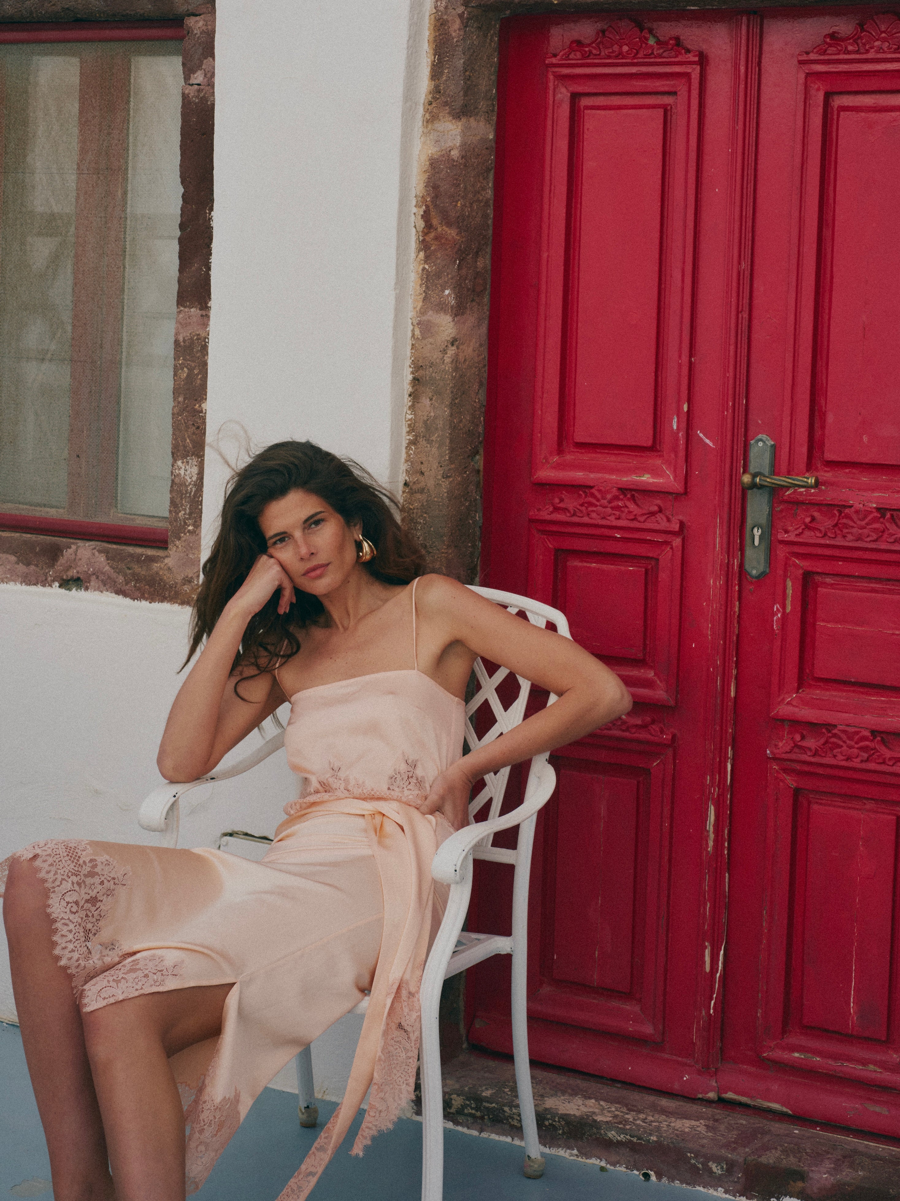 Lace Silk Tank (Rose Clay) - Image 2