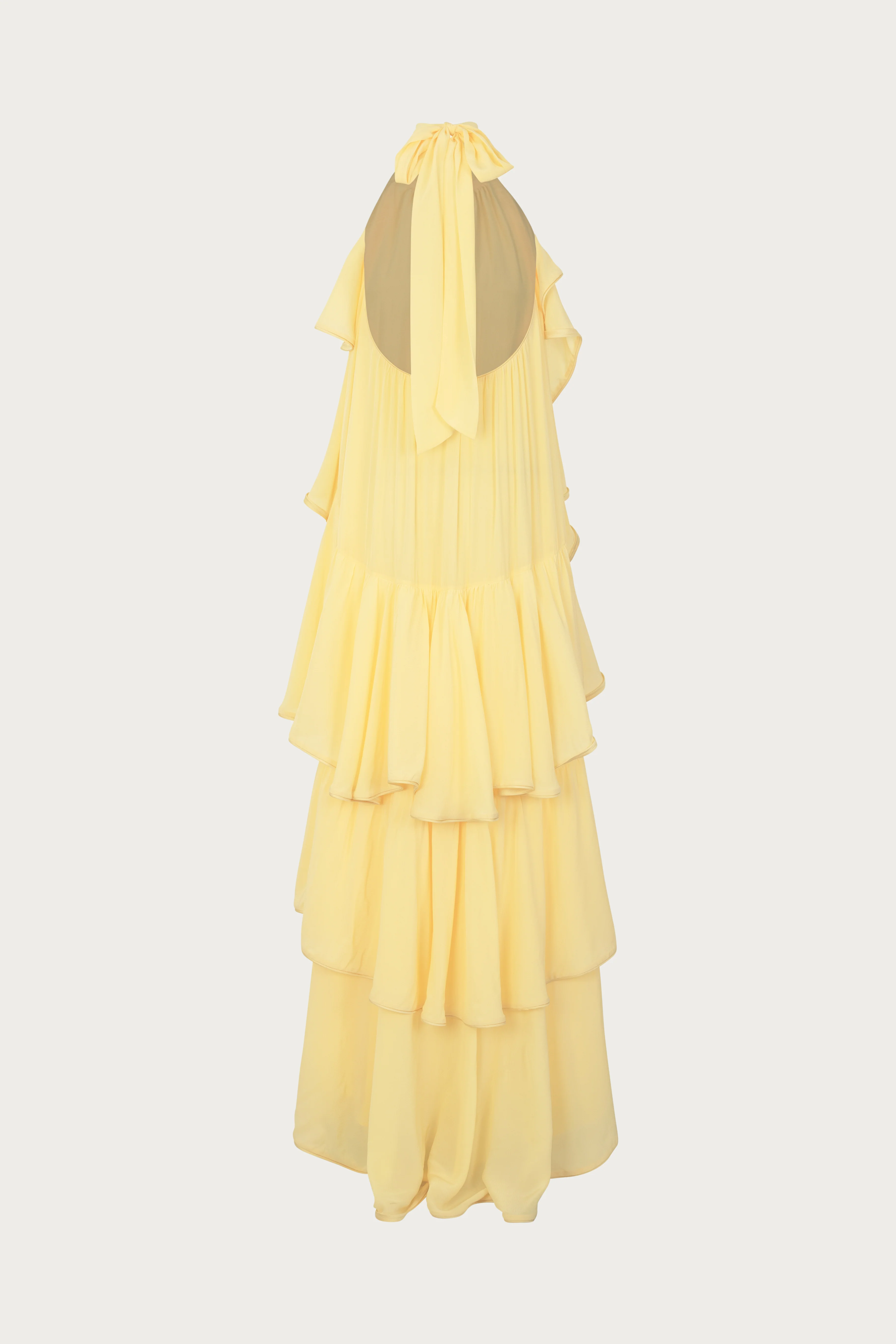 Layered Chiffon Gown (Butter Yellow) - Image 6