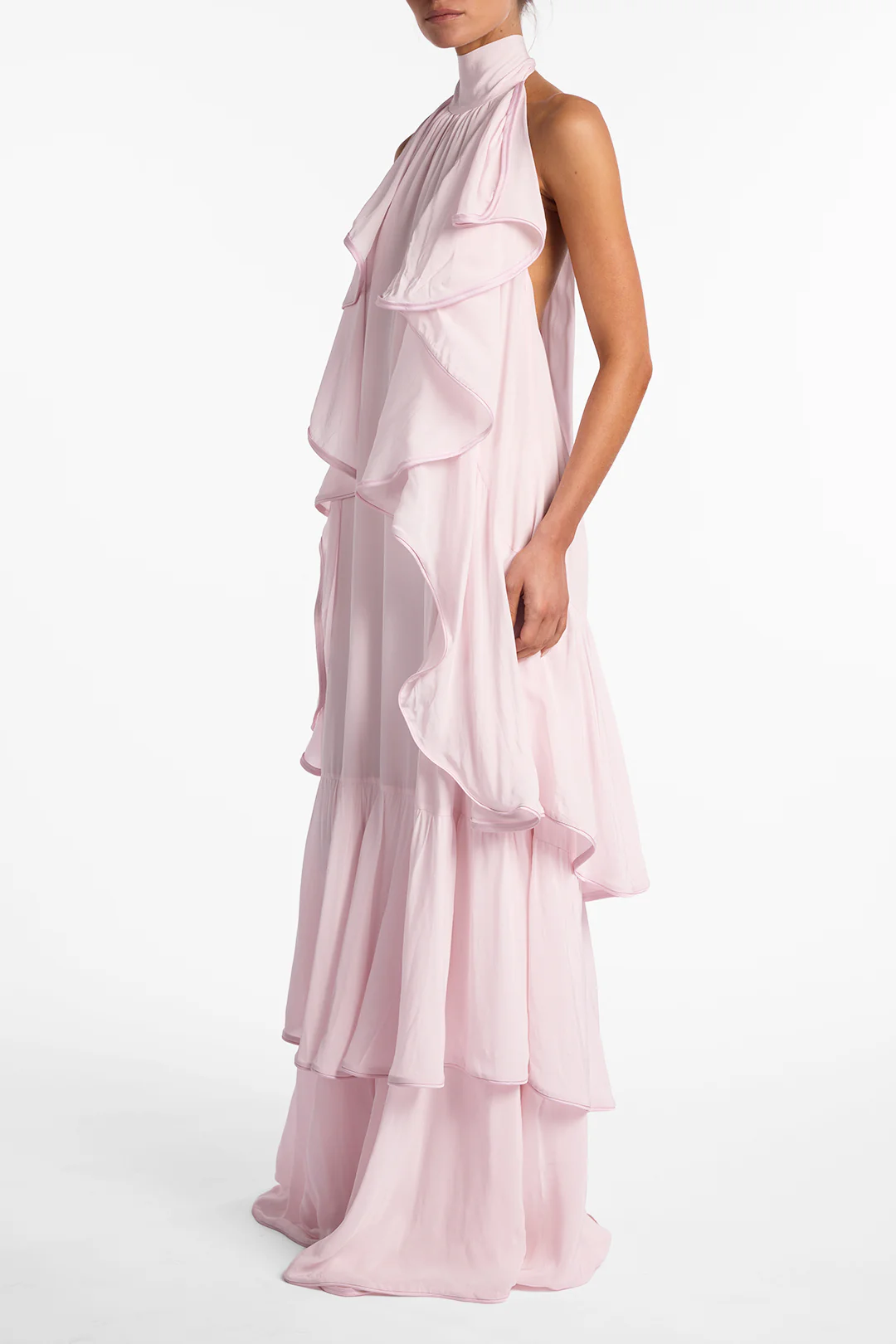 Layered Chiffon Gown (Pale Pink) - Image 4