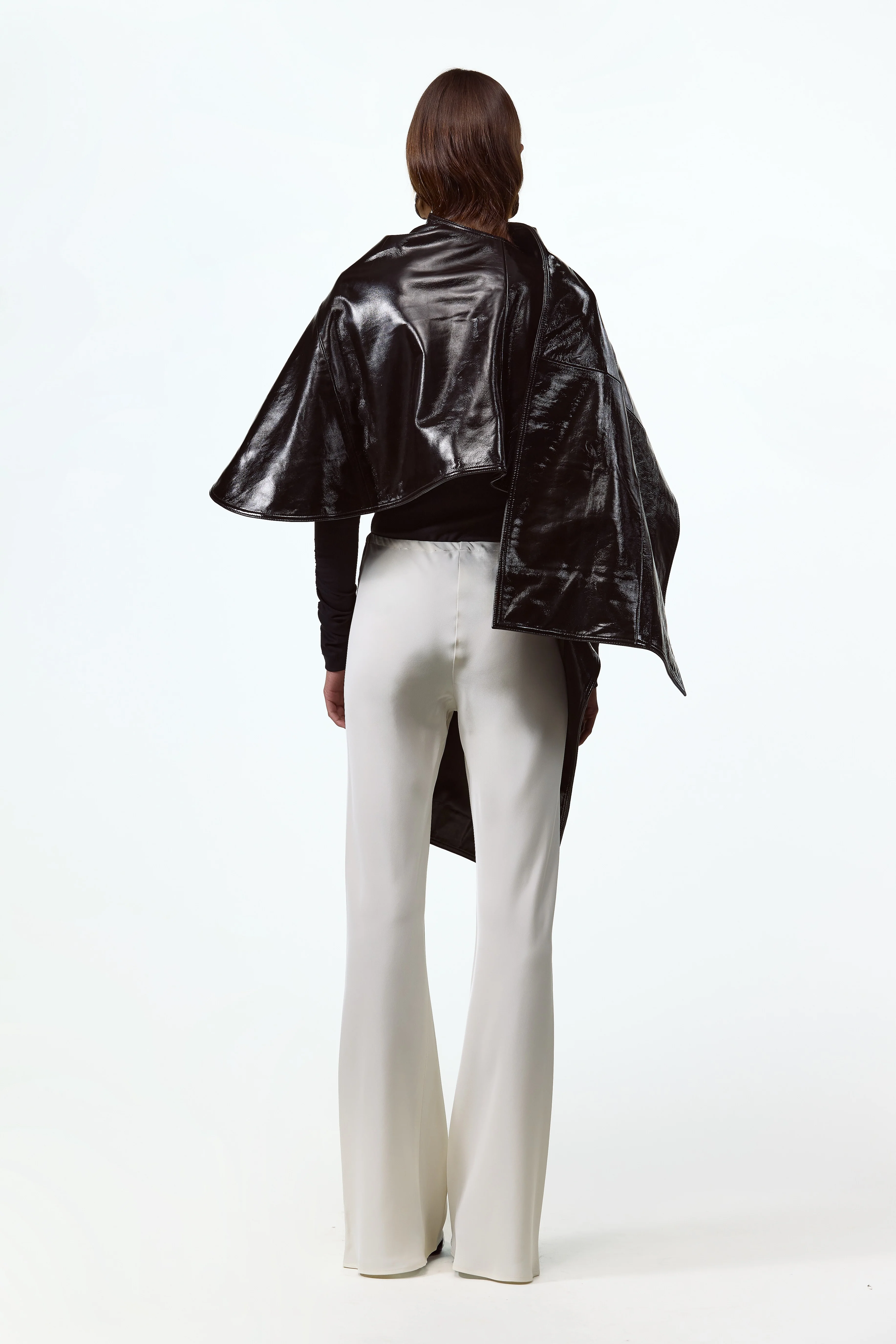 Leather Wrap Cape (Black) - Image 6