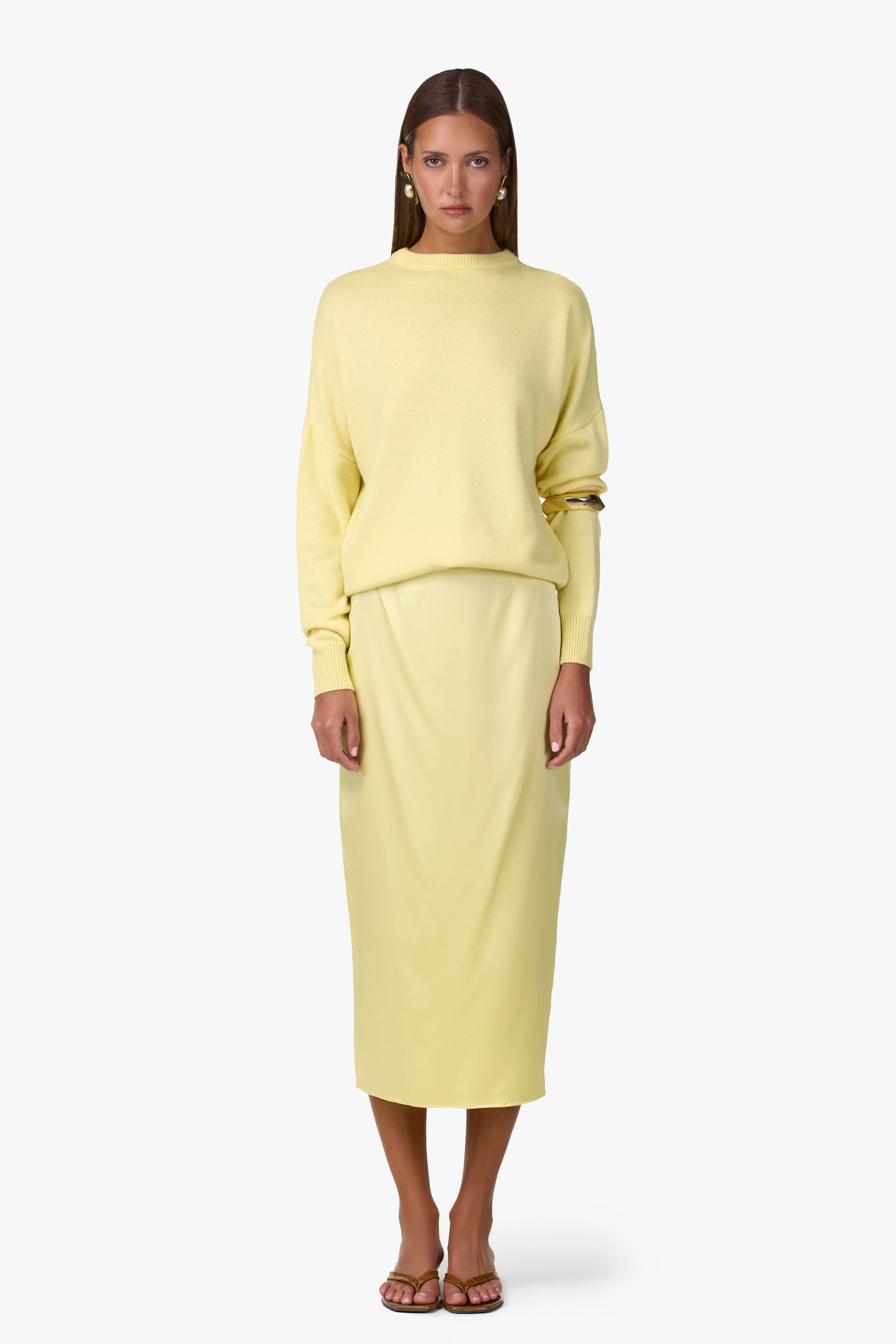 Lightweight Crewneck Sweater (Butter Yellow) - Image 4