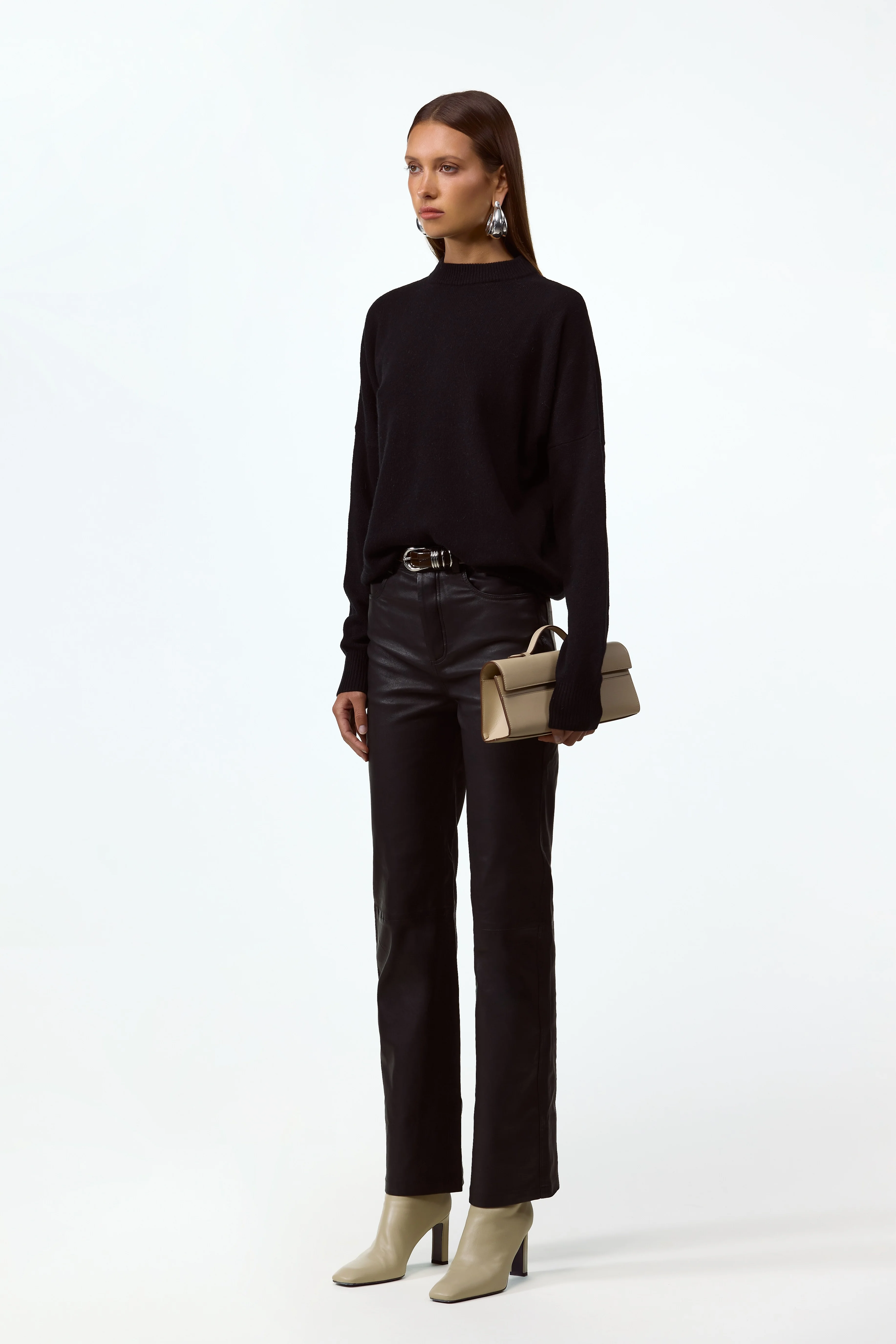 Lightweight Wool Sweater (Black) - Image 4