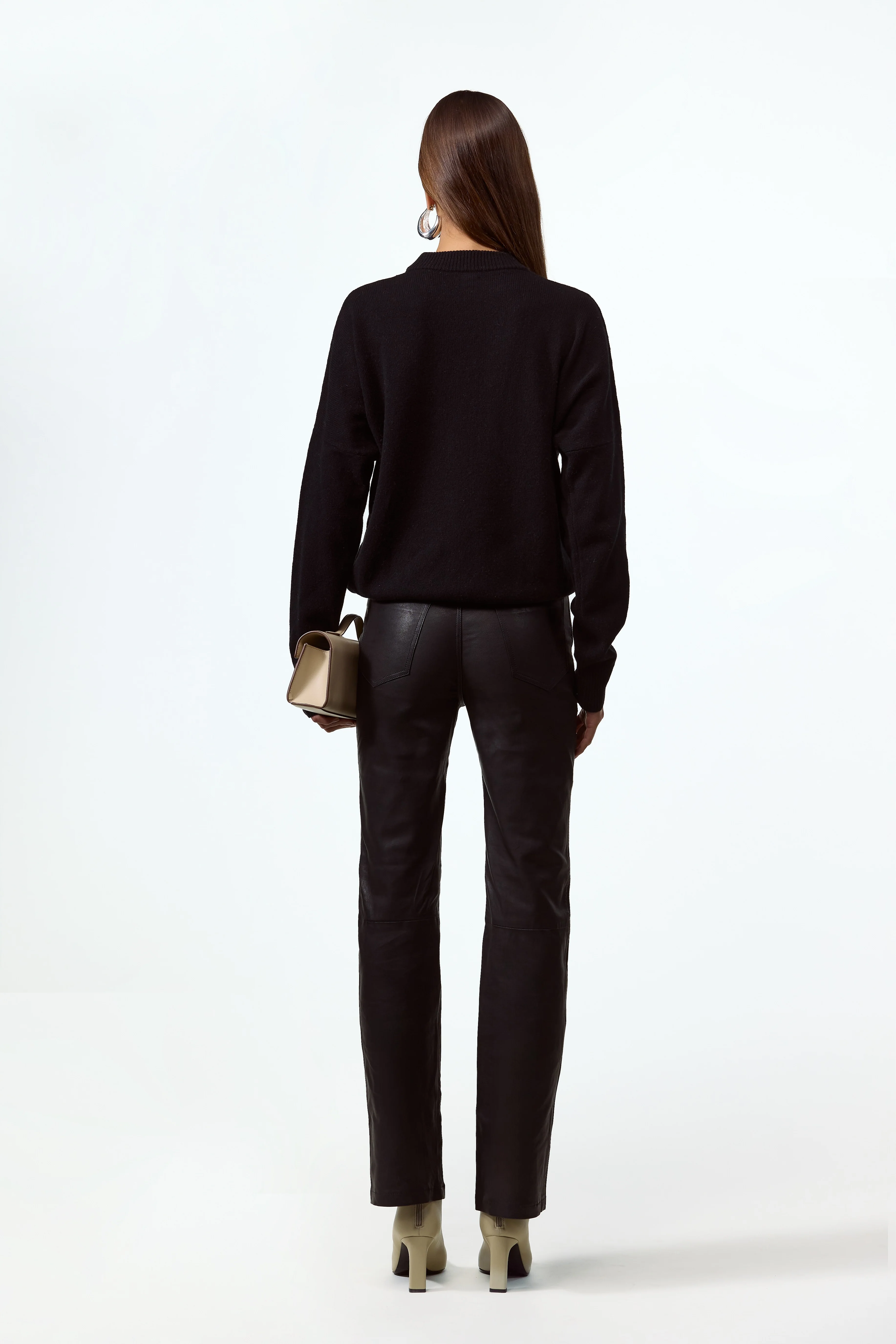 Lightweight Wool Sweater (Black) - Image 5