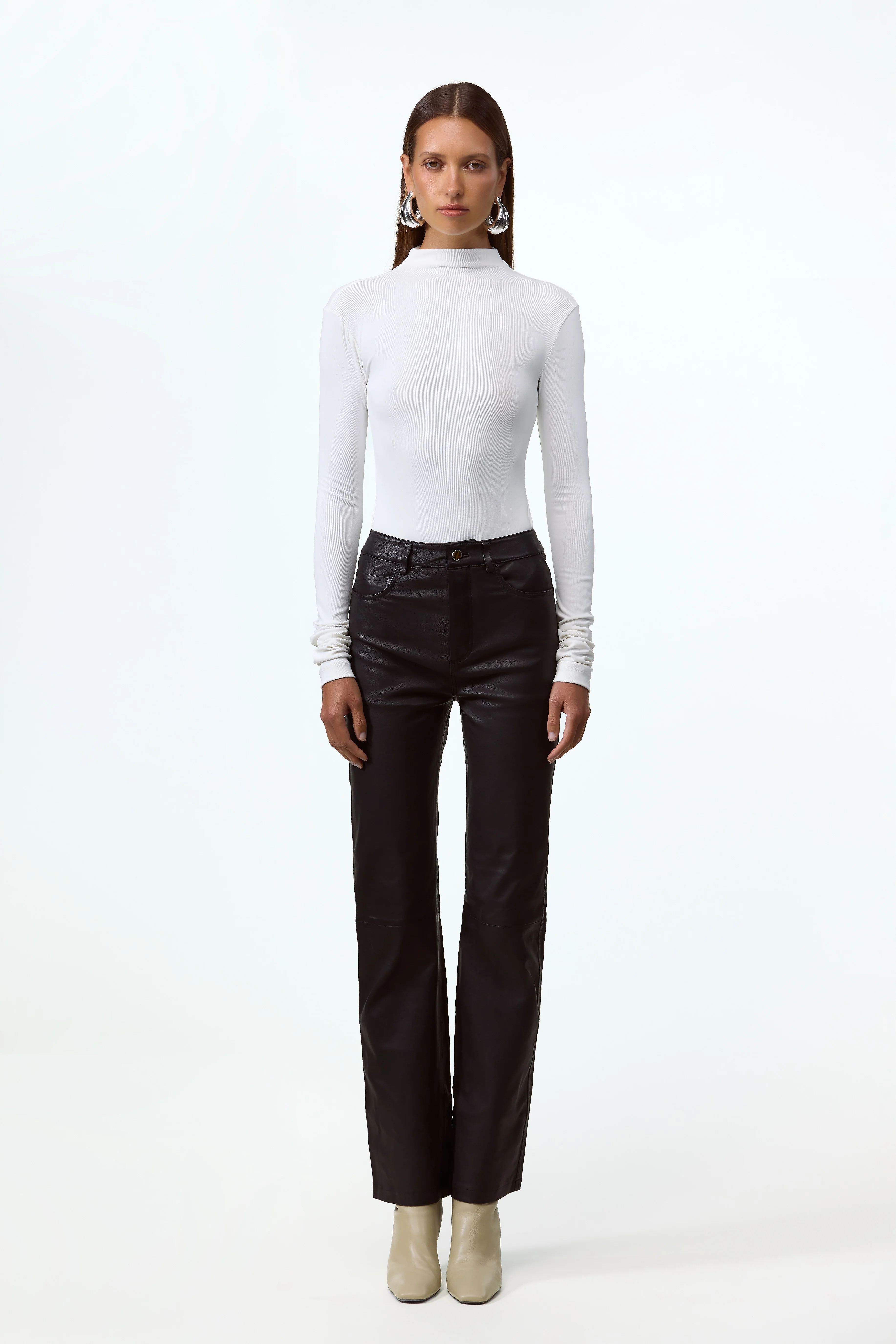 Long Sleeve Bodysuit (White) - Image 2
