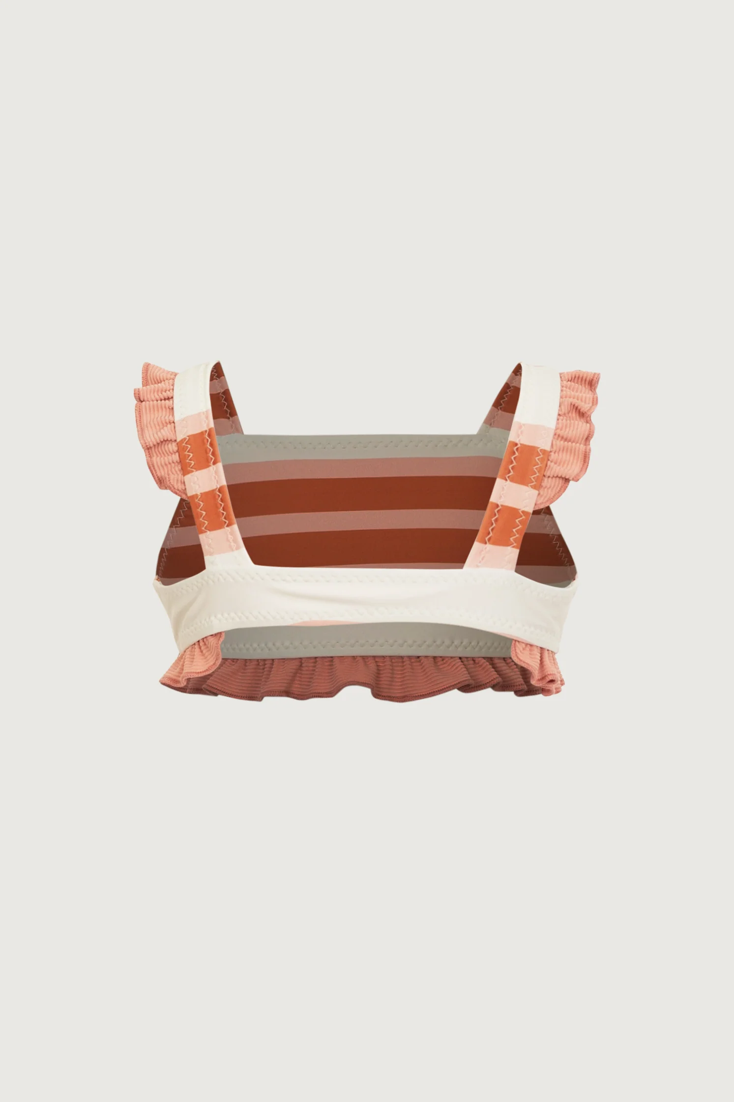 ruffle bandeau top (cream camel blush stripe/blush) - Image 3