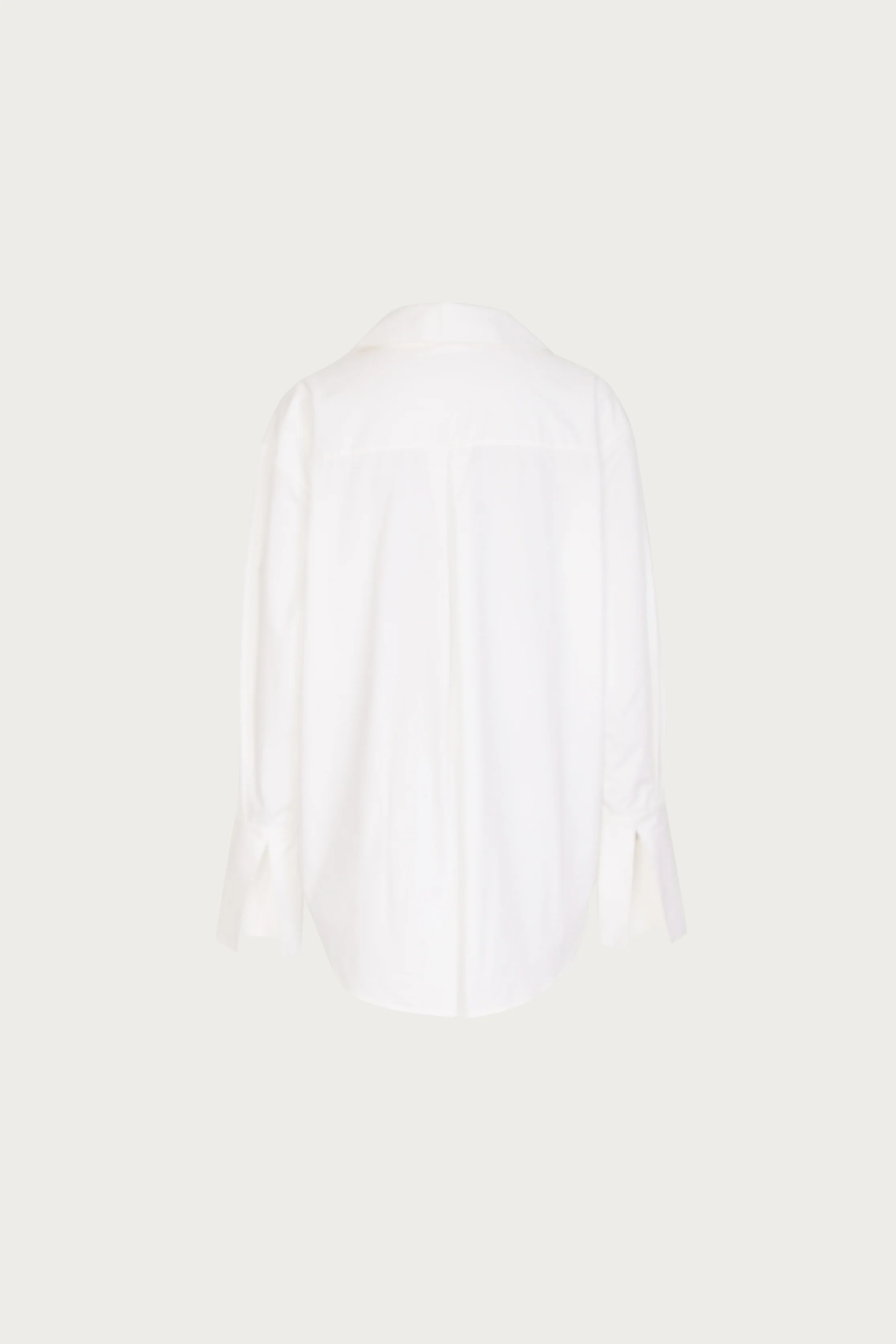 Oversized Poplin Shirt (White/Black) - Image 7
