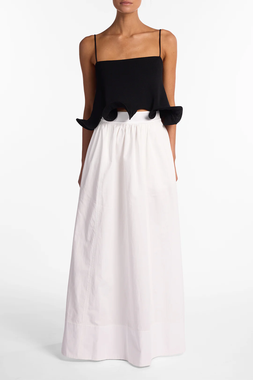 Poplin Maxi Skirt (White) - Image 2