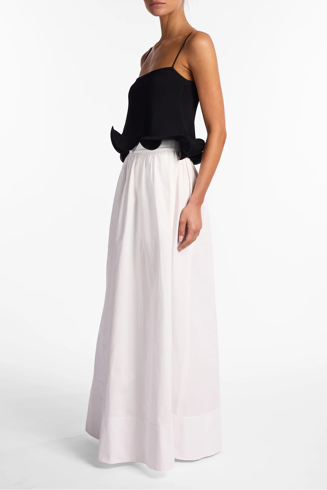 Poplin Maxi Skirt (White) - Image 3