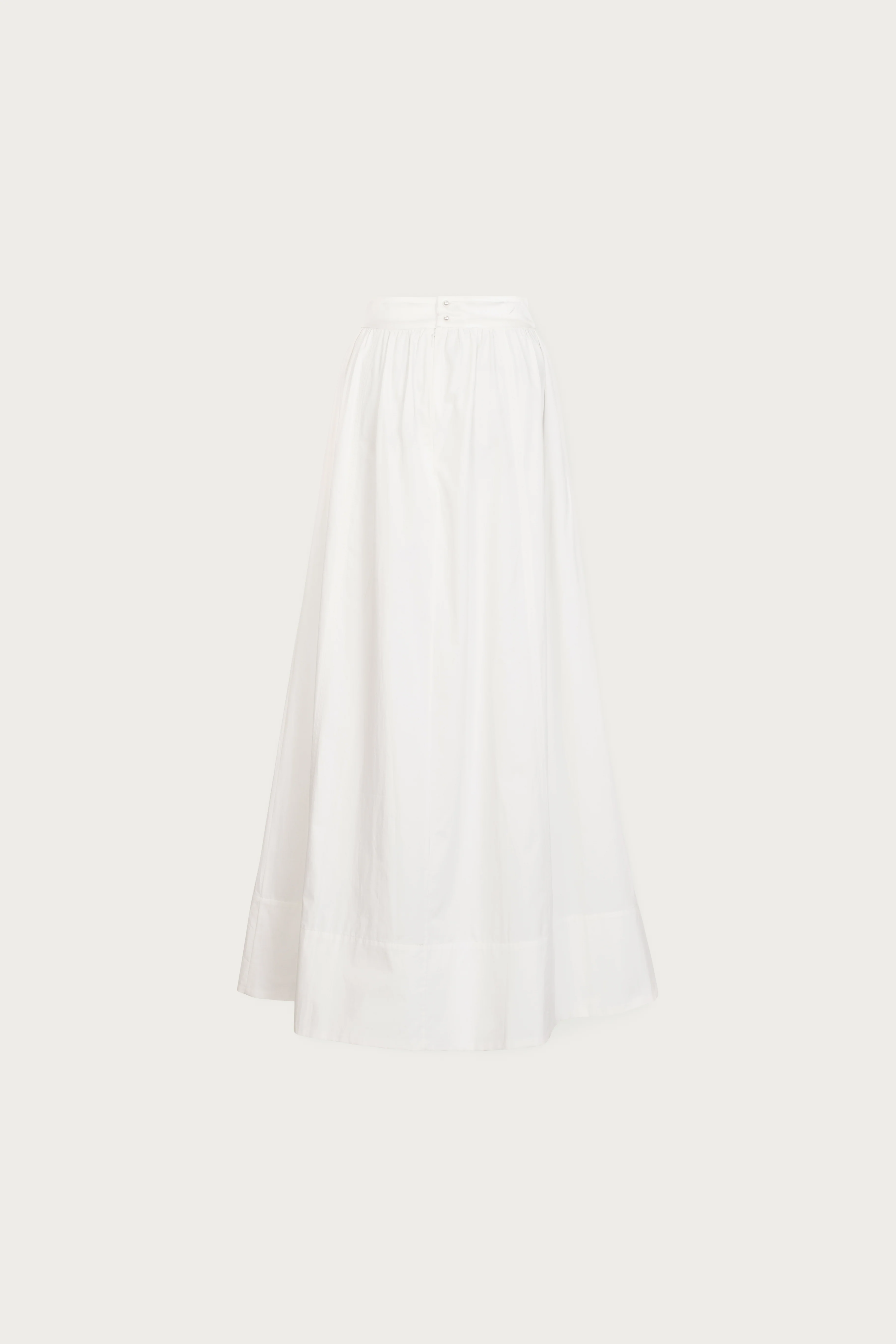 Poplin Maxi Skirt (White) - Image 4