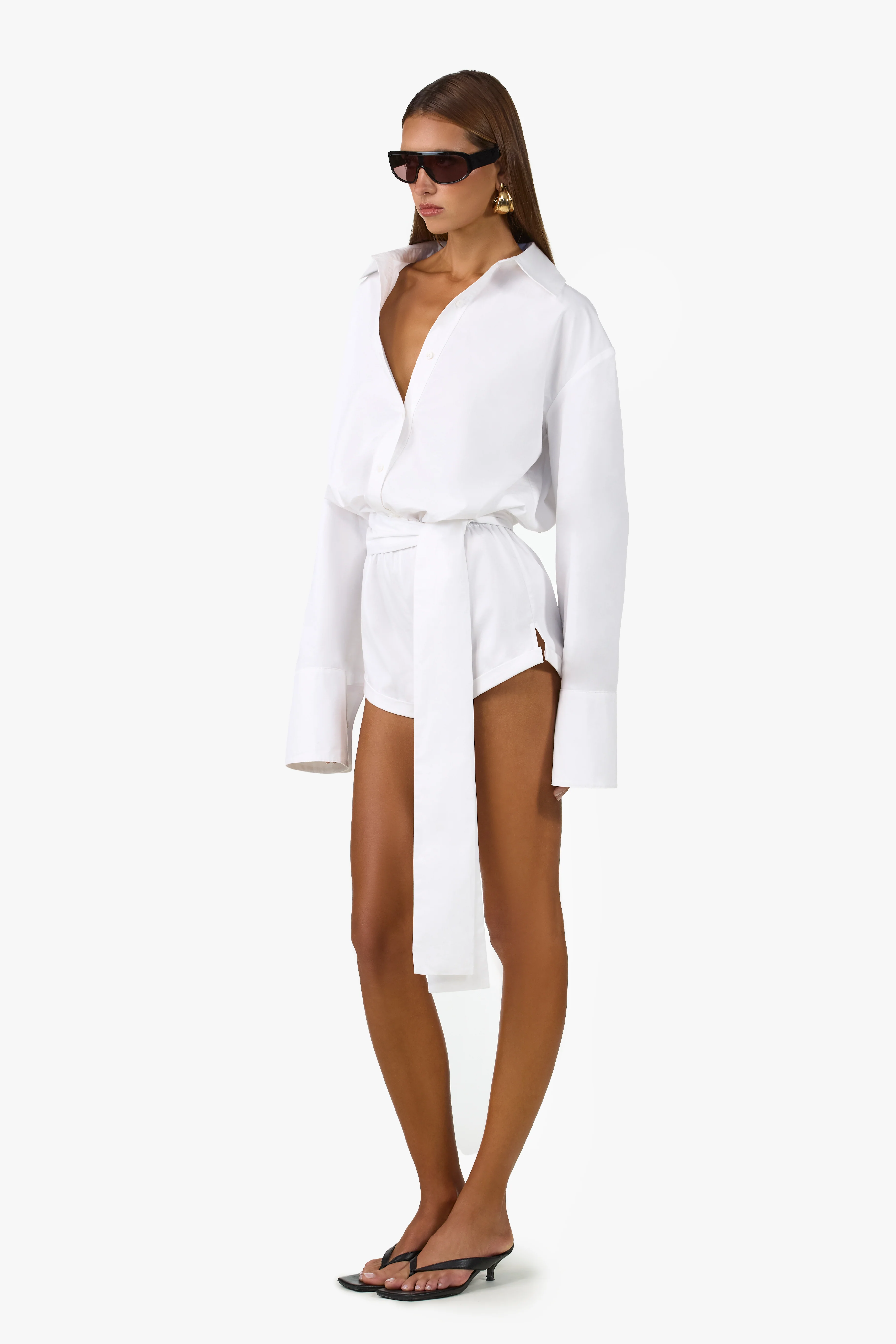 Poplin Romper (White) - Image 3