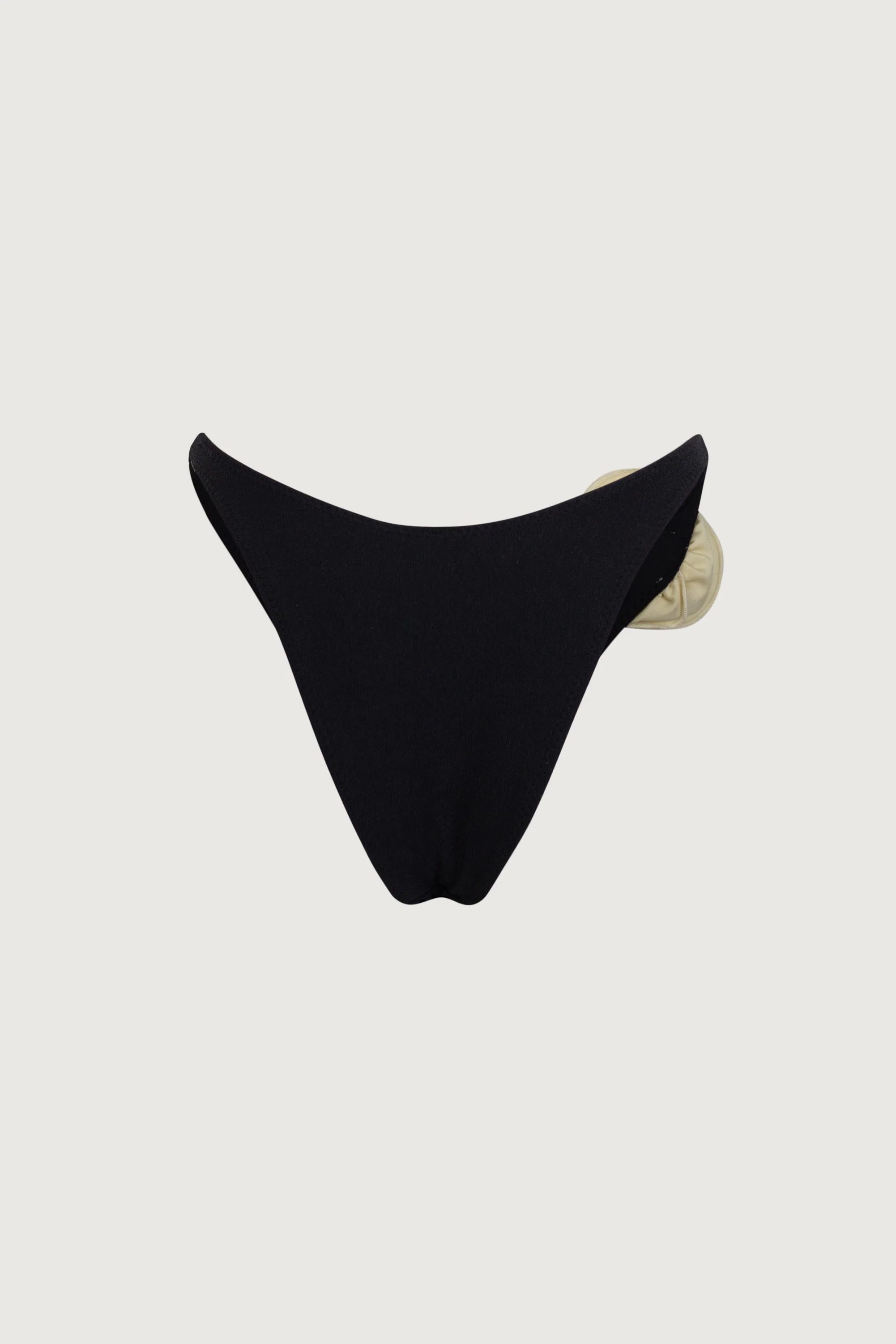 Rosette 90s Bottom (Faux Suede Black/Cream) - Image 6