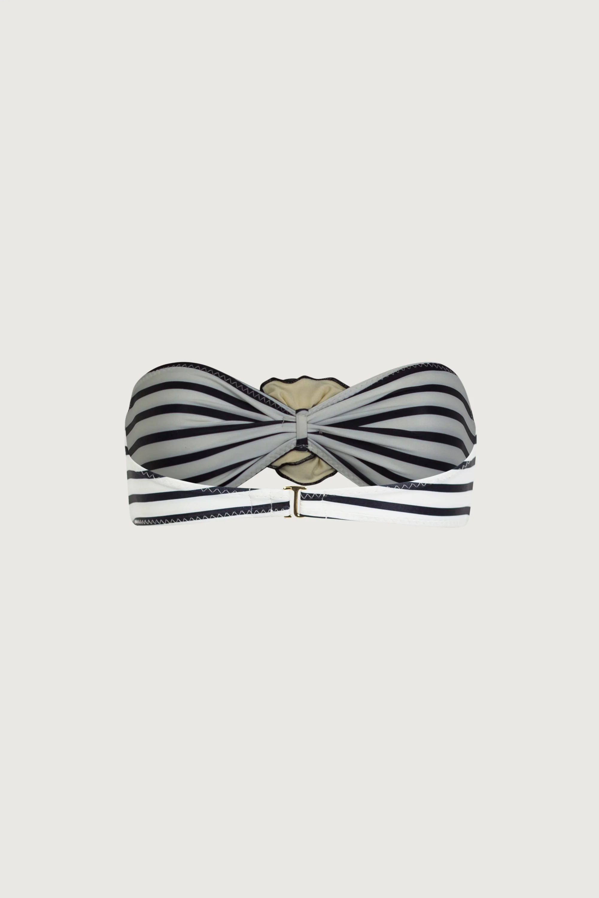 Rosette Bandeau Top (Cream Black Stripe) - Image 6