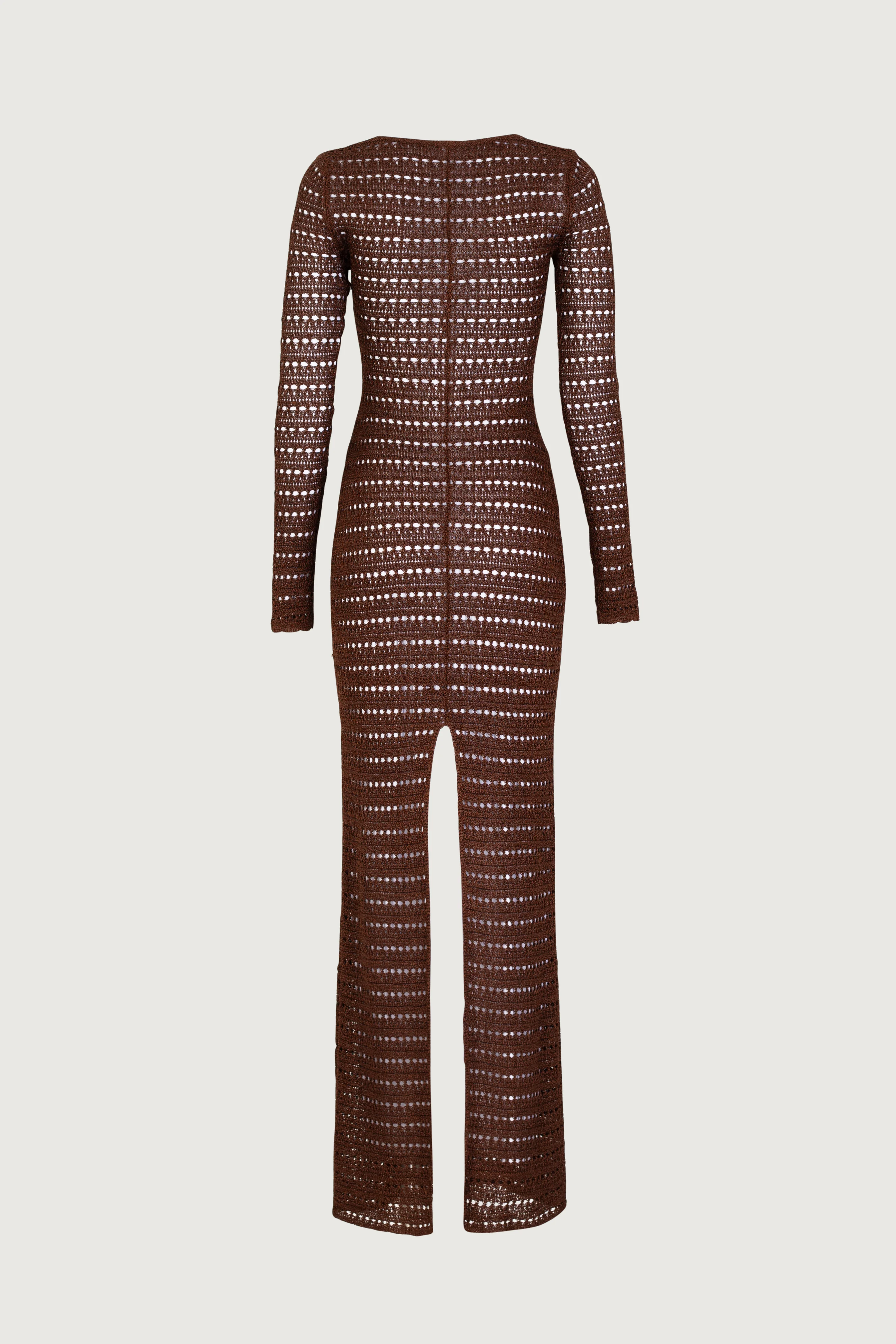 Rosette Crochet Dress (Chocolate Brown) - Image 6