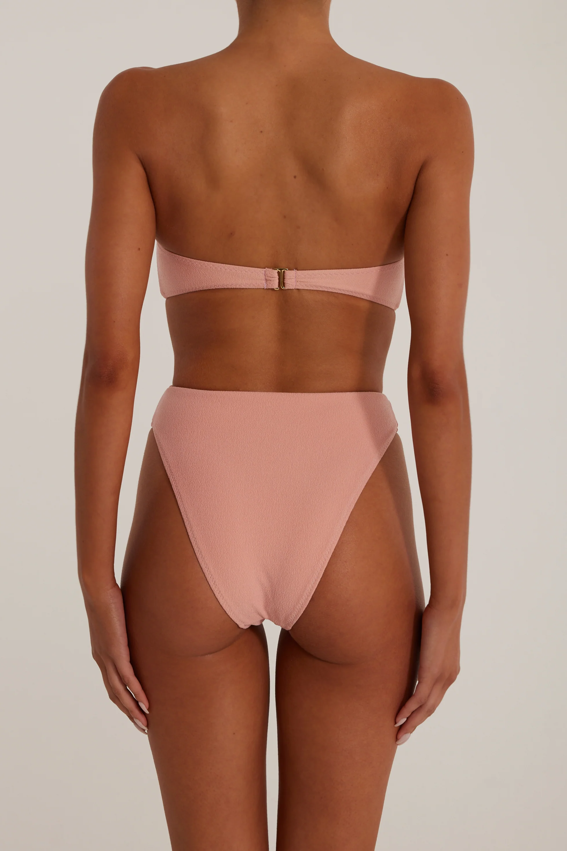 Rosette High Rise Bottom (Faux Suede Blush/Blush) - Image 4
