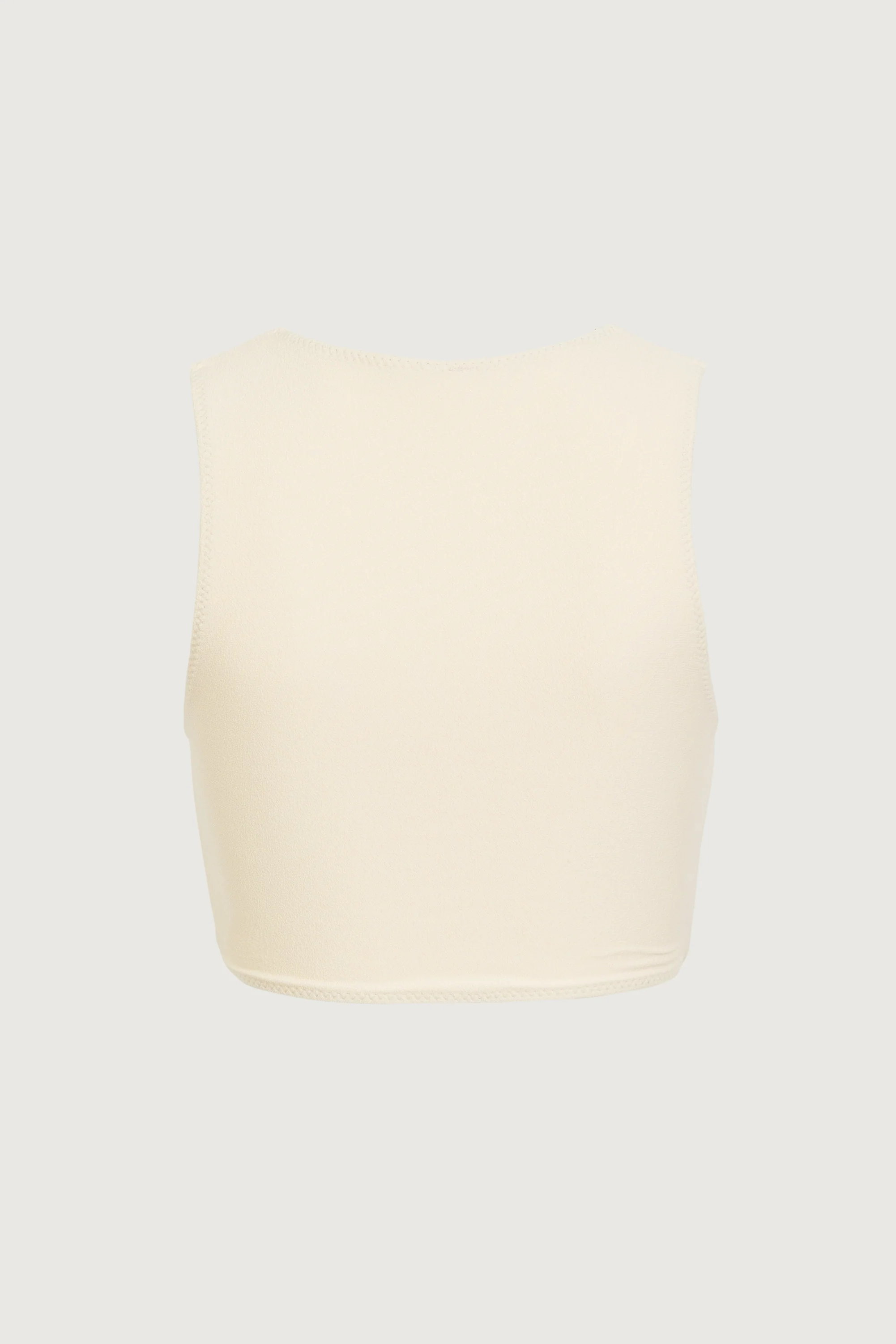 Rosette Tank Top (Faux Suede Cream/Cream) - Image 6