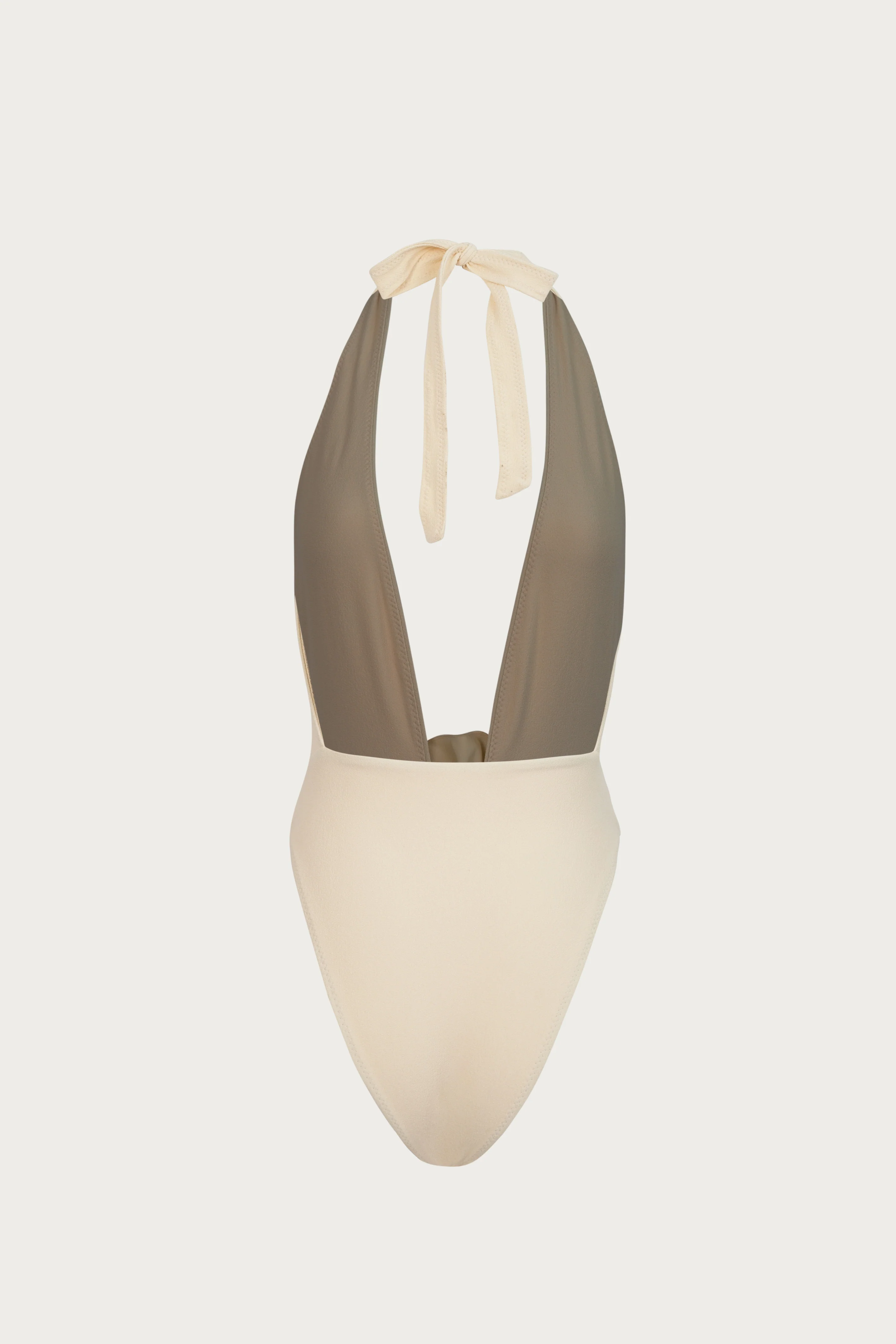 Rosette V One Piece (Faux Suede Cream/Cream) - Image 6