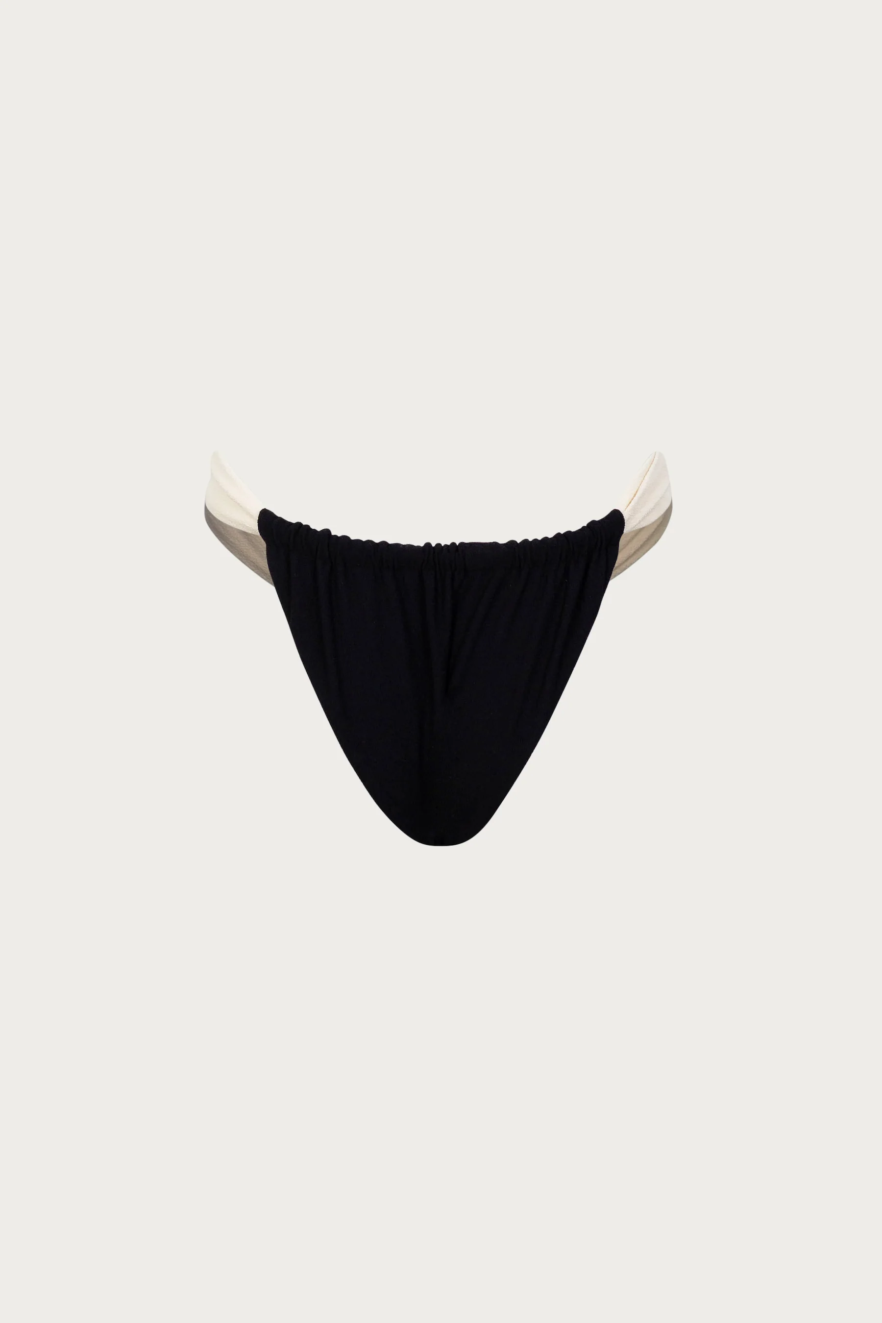 Ruched Bottom (Faux Suede Black/Cream) - Image 6