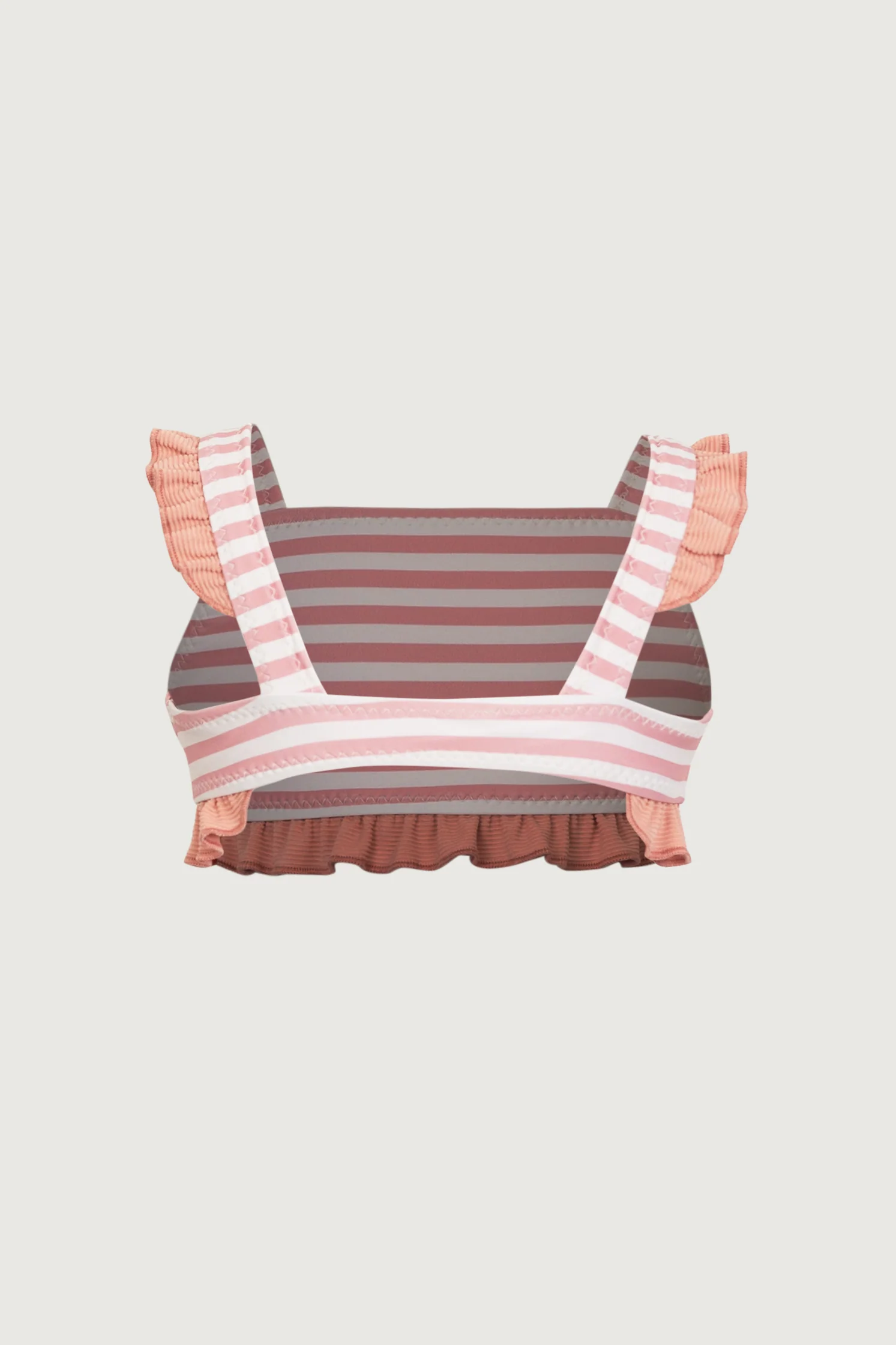 ruffle bandeau top (blush stripe/blush) - Image 3