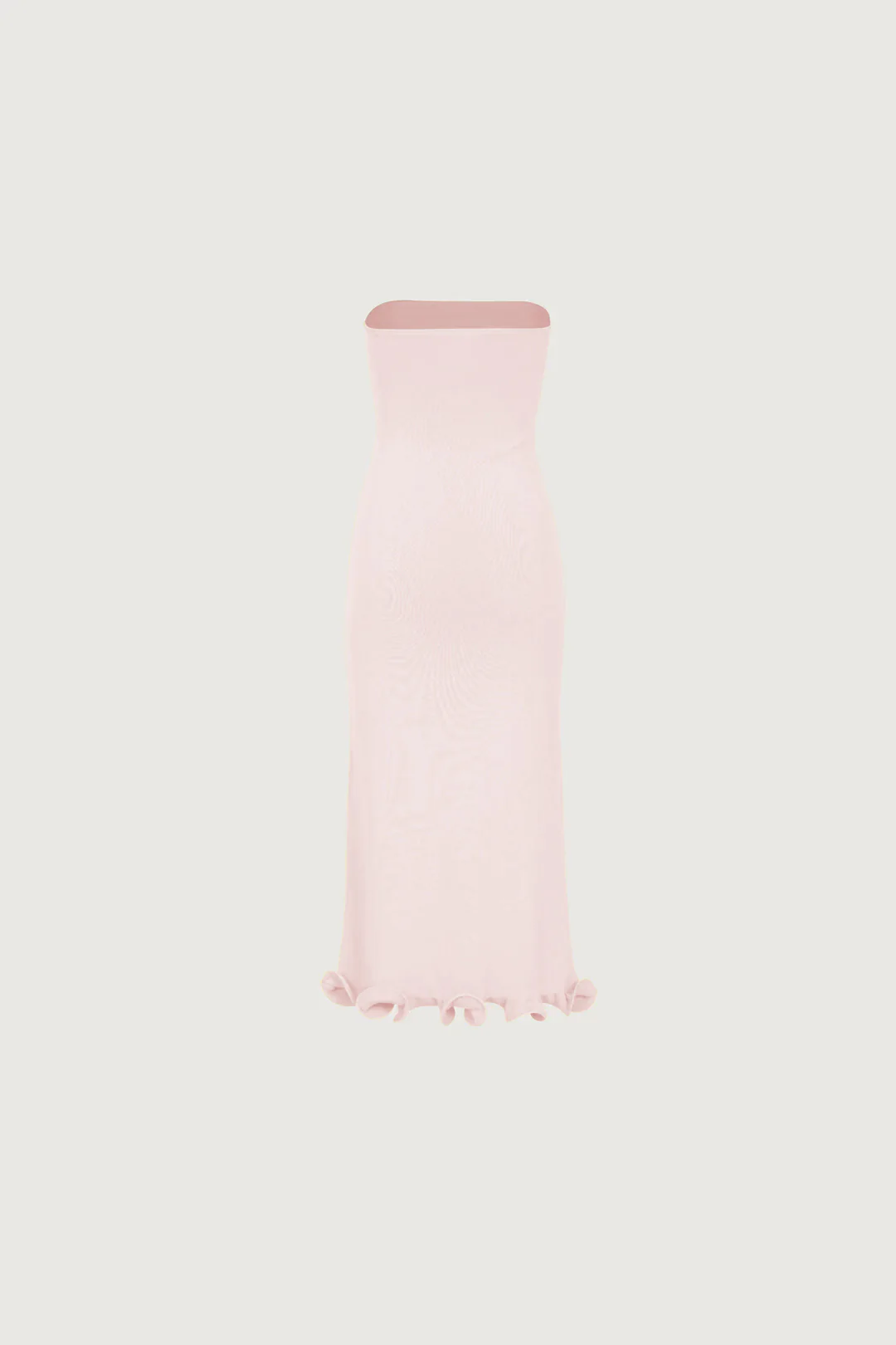 Ruffle Hem Strapless Dress (Pale Pink) - Image 5