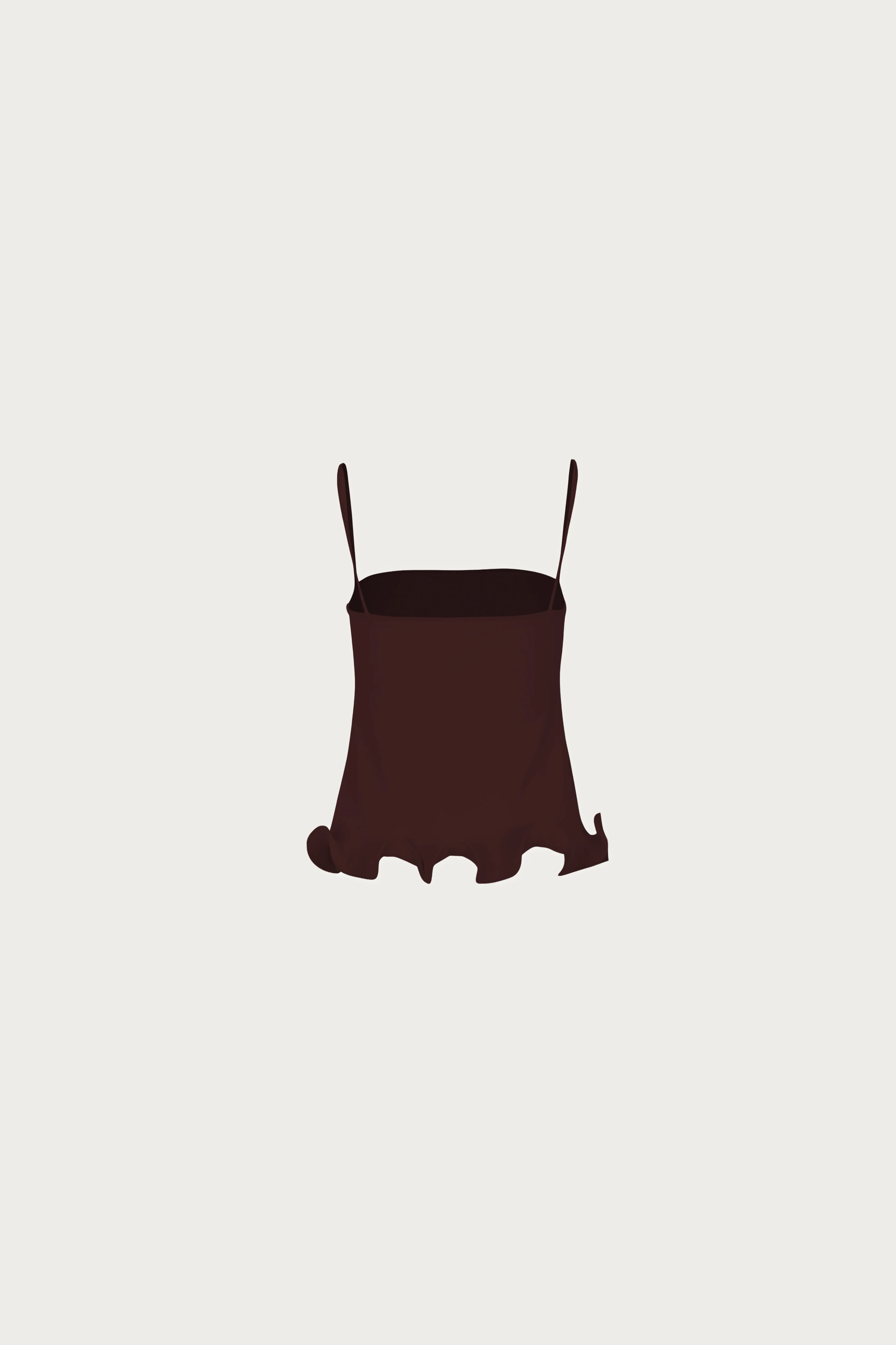 Ruffle Hem Tank (Chocolate Brown) - Image 6