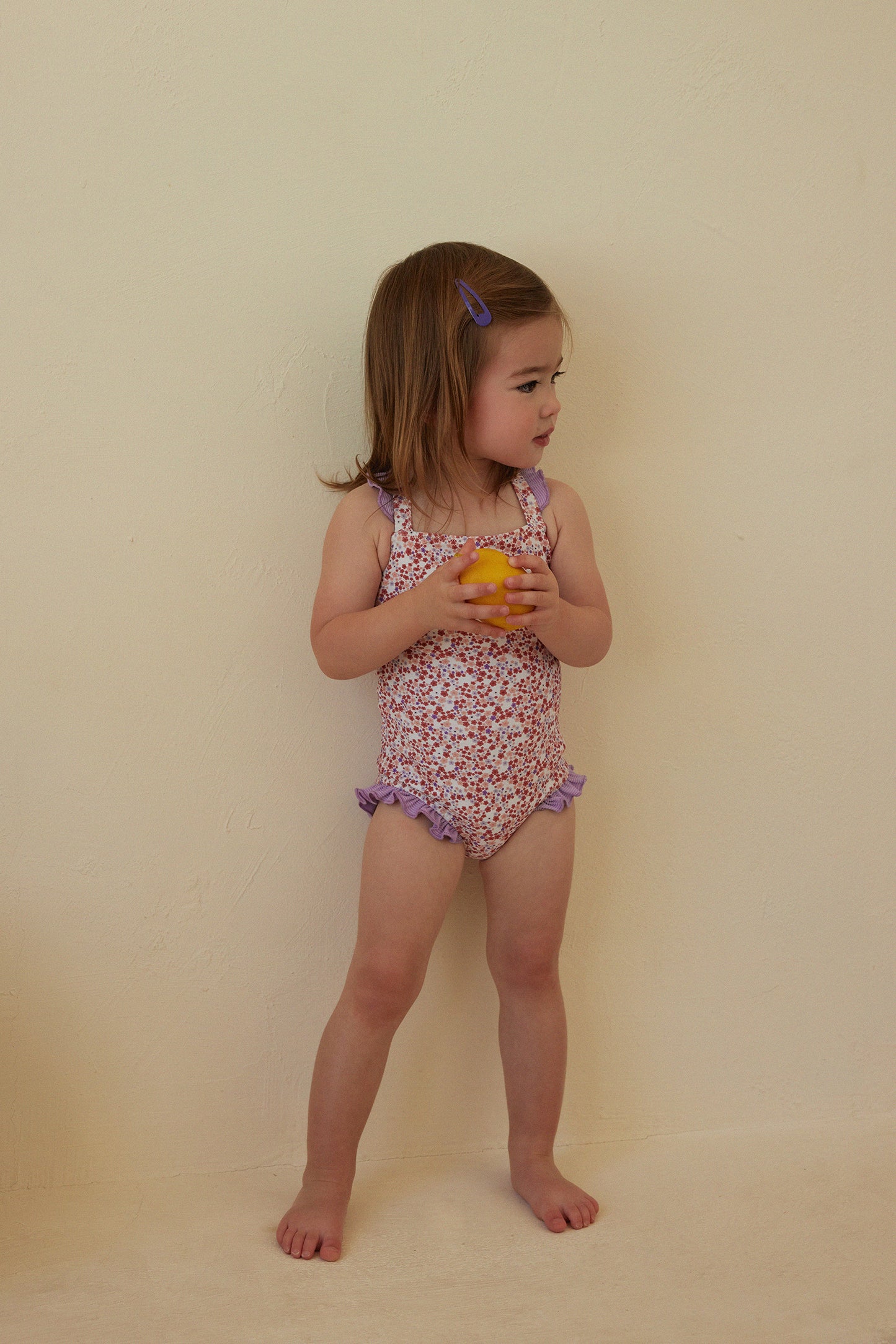 ruffle one piece (mini floral/purple) - Image 2