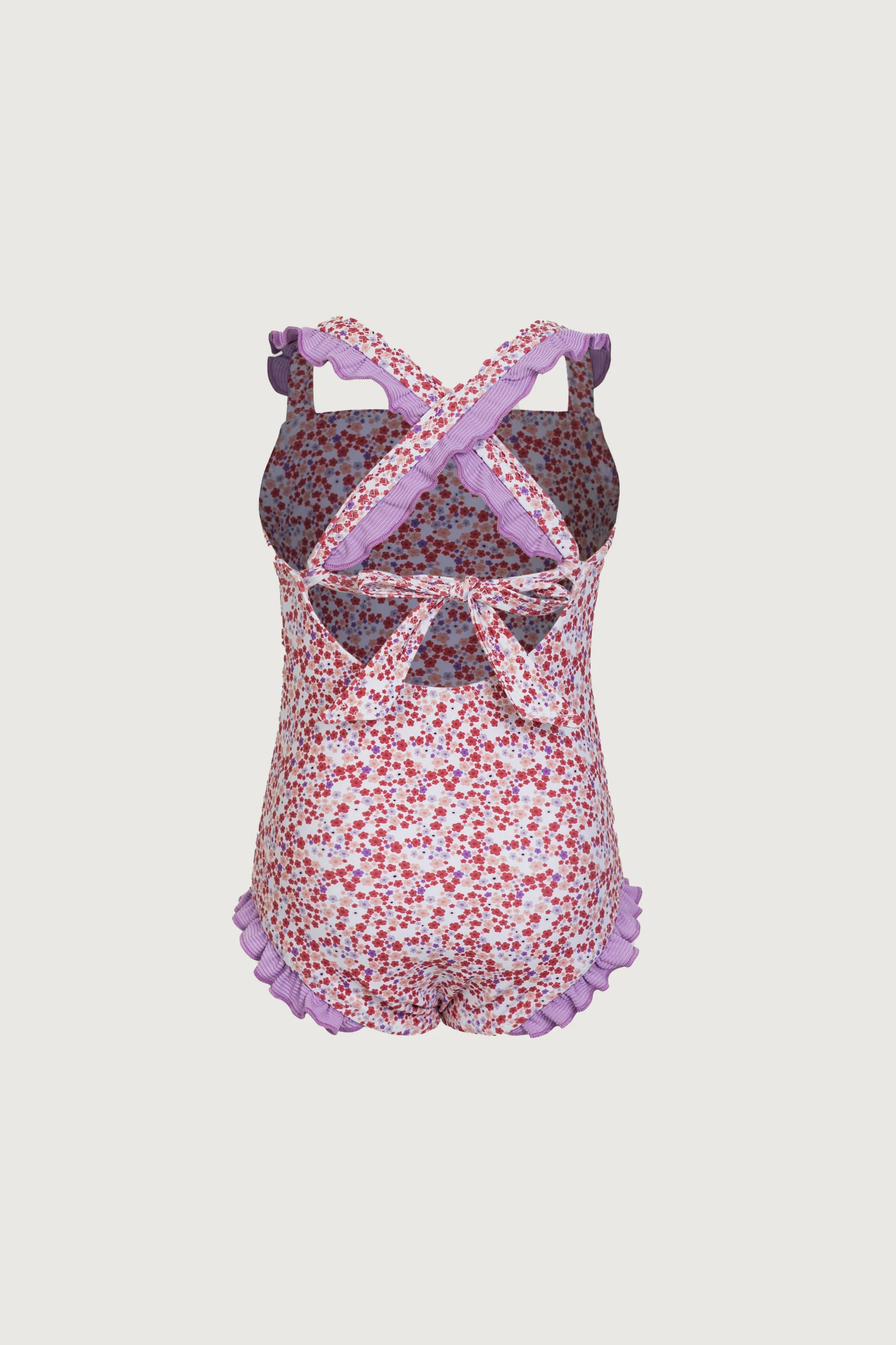 ruffle one piece (mini floral/purple) - Image 3