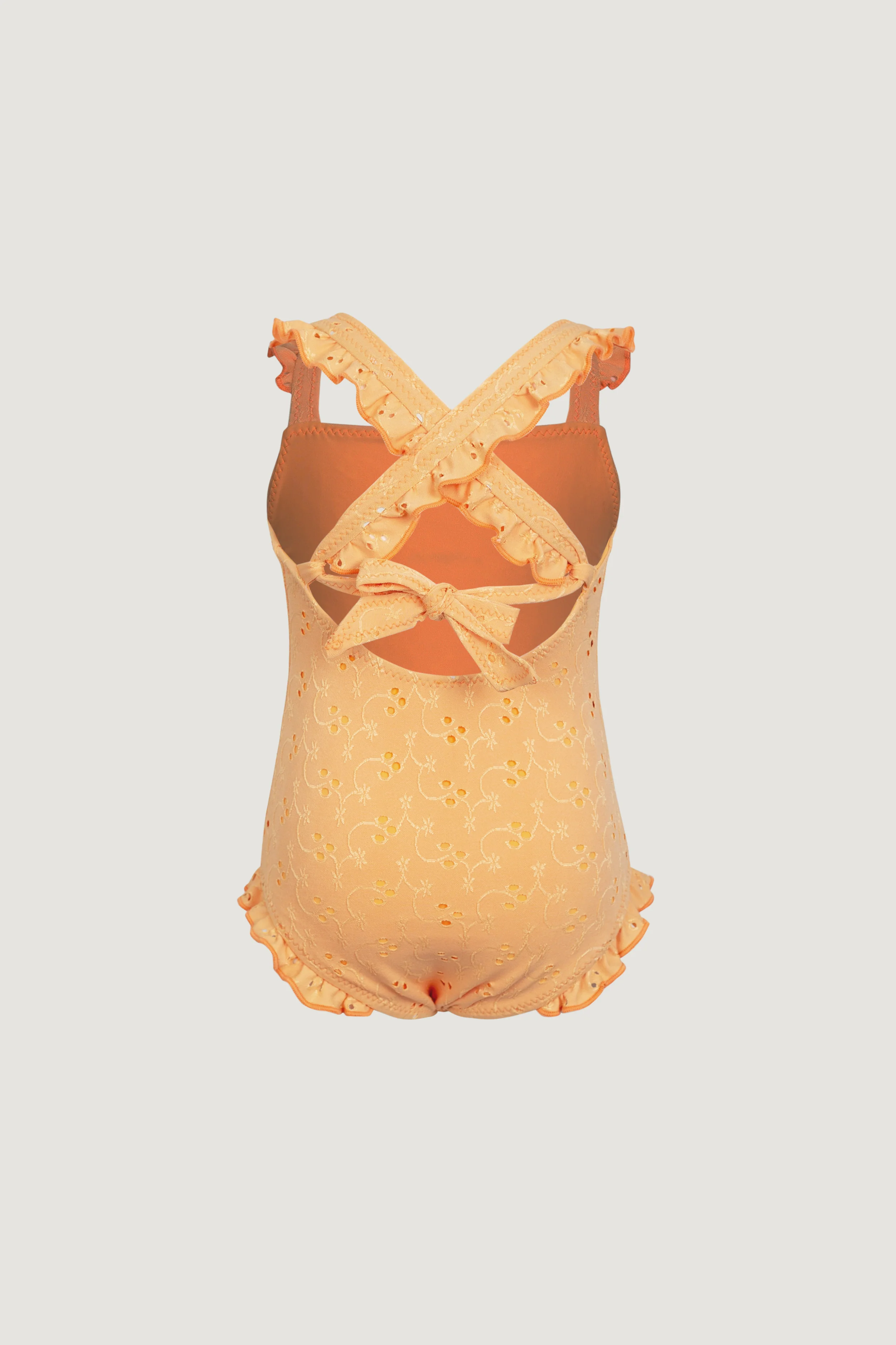 ruffle one piece (peach eyelet) - Image 3