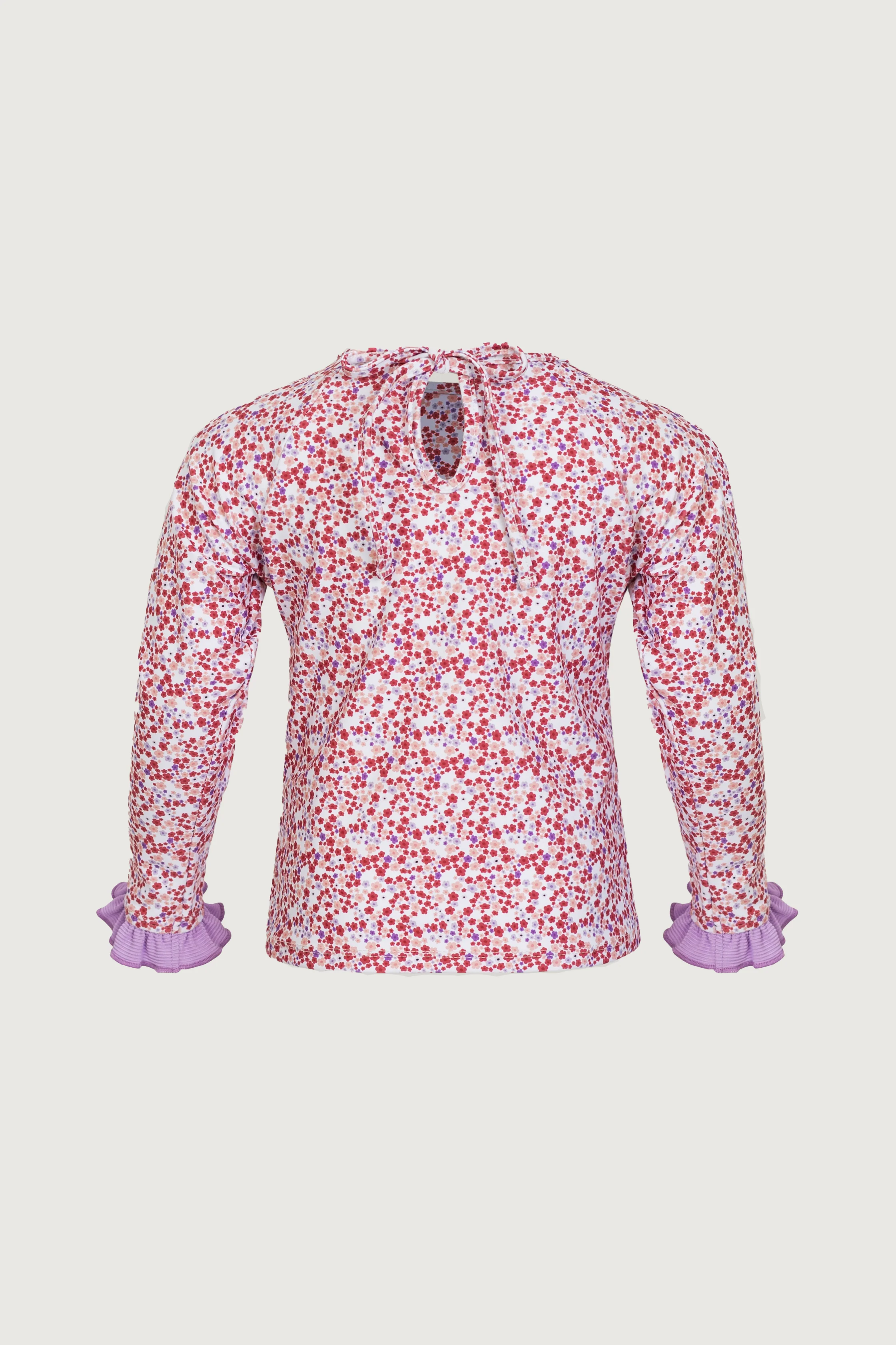 ruffle rashguard (mini floral/purple) - Image 3