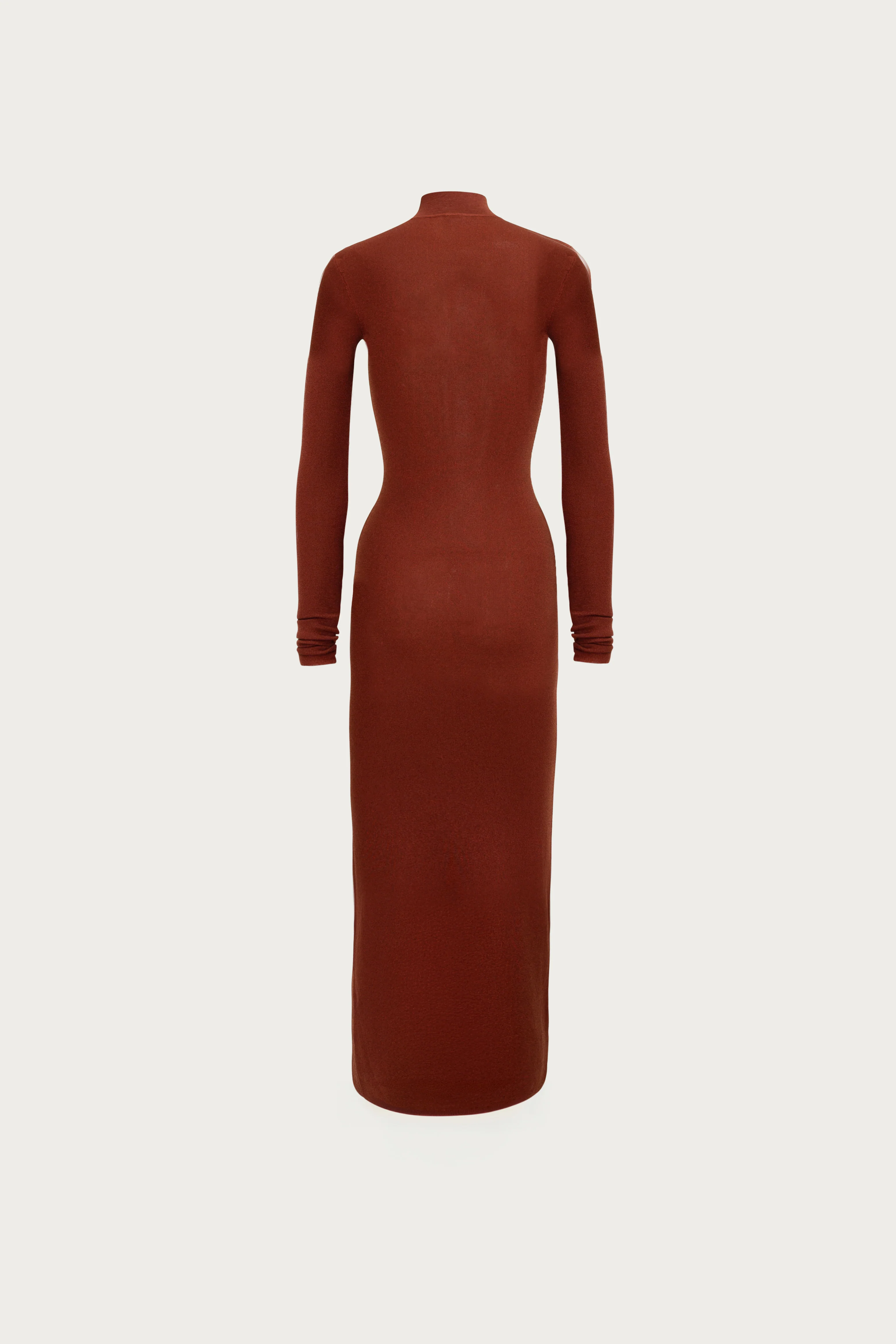 Shimmer Mockneck Dress (Rust) - Image 5
