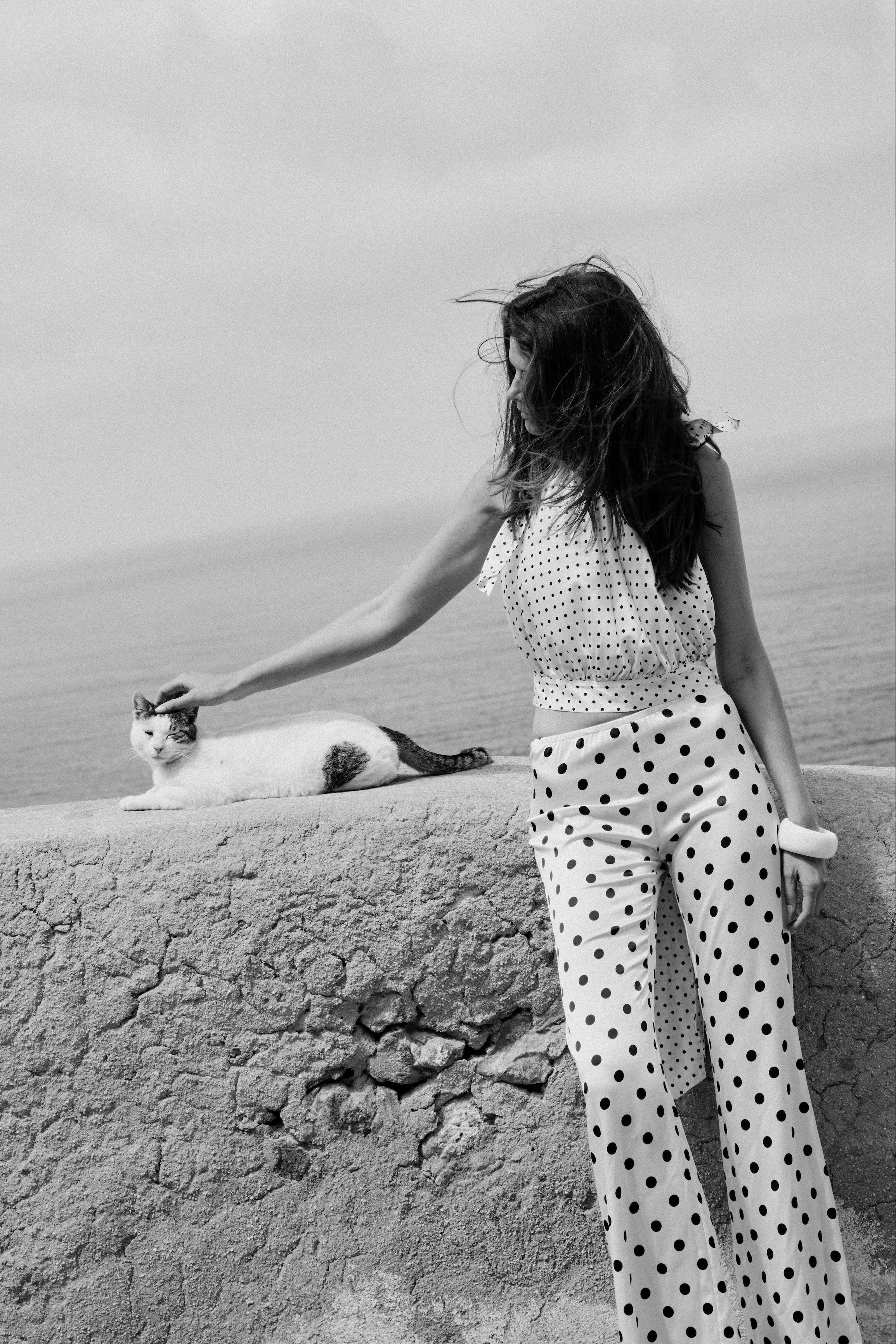 Silk Pant (Cream Polka Dot) - Image 2