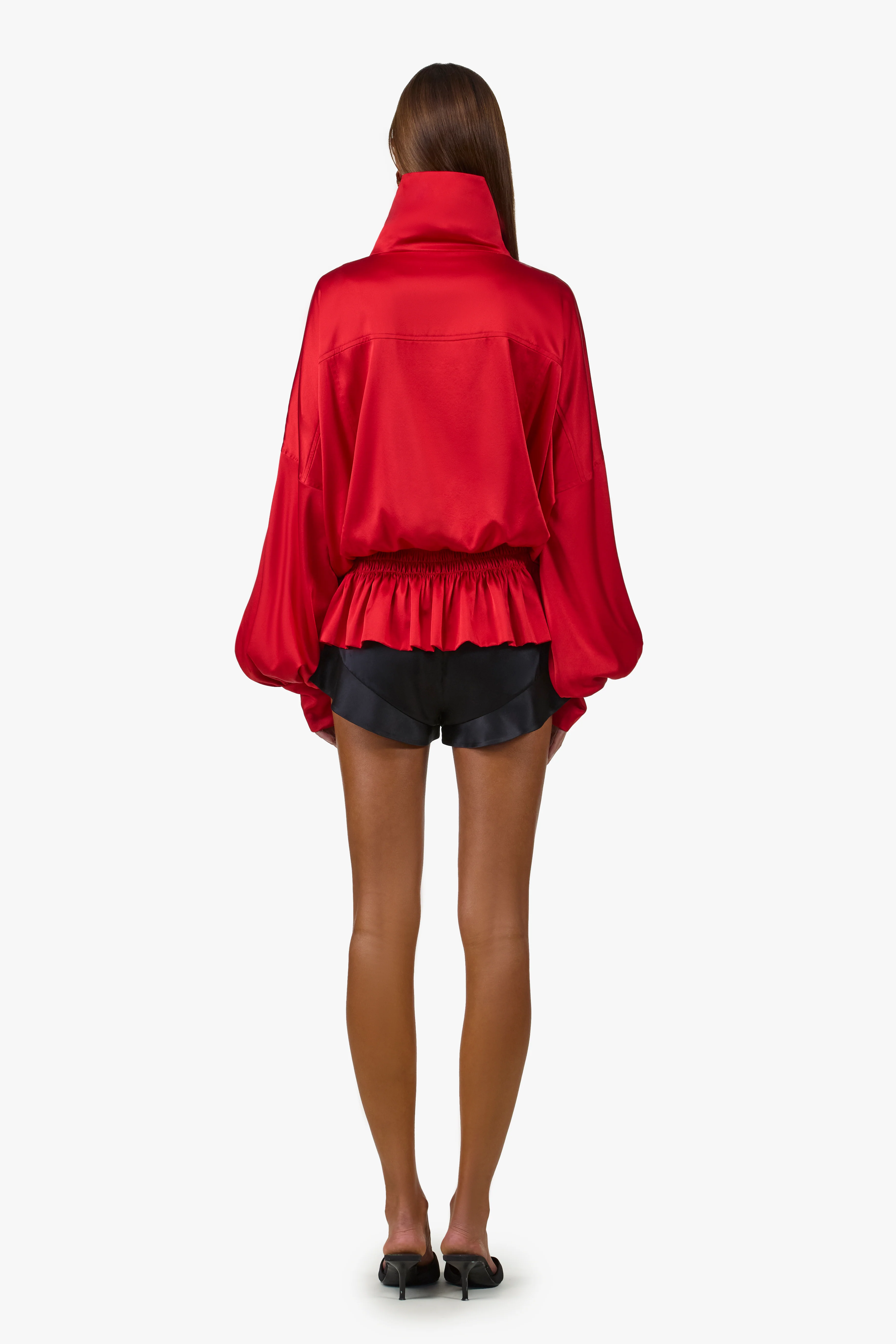 Silk Ruffle Short (Black) - Image 4