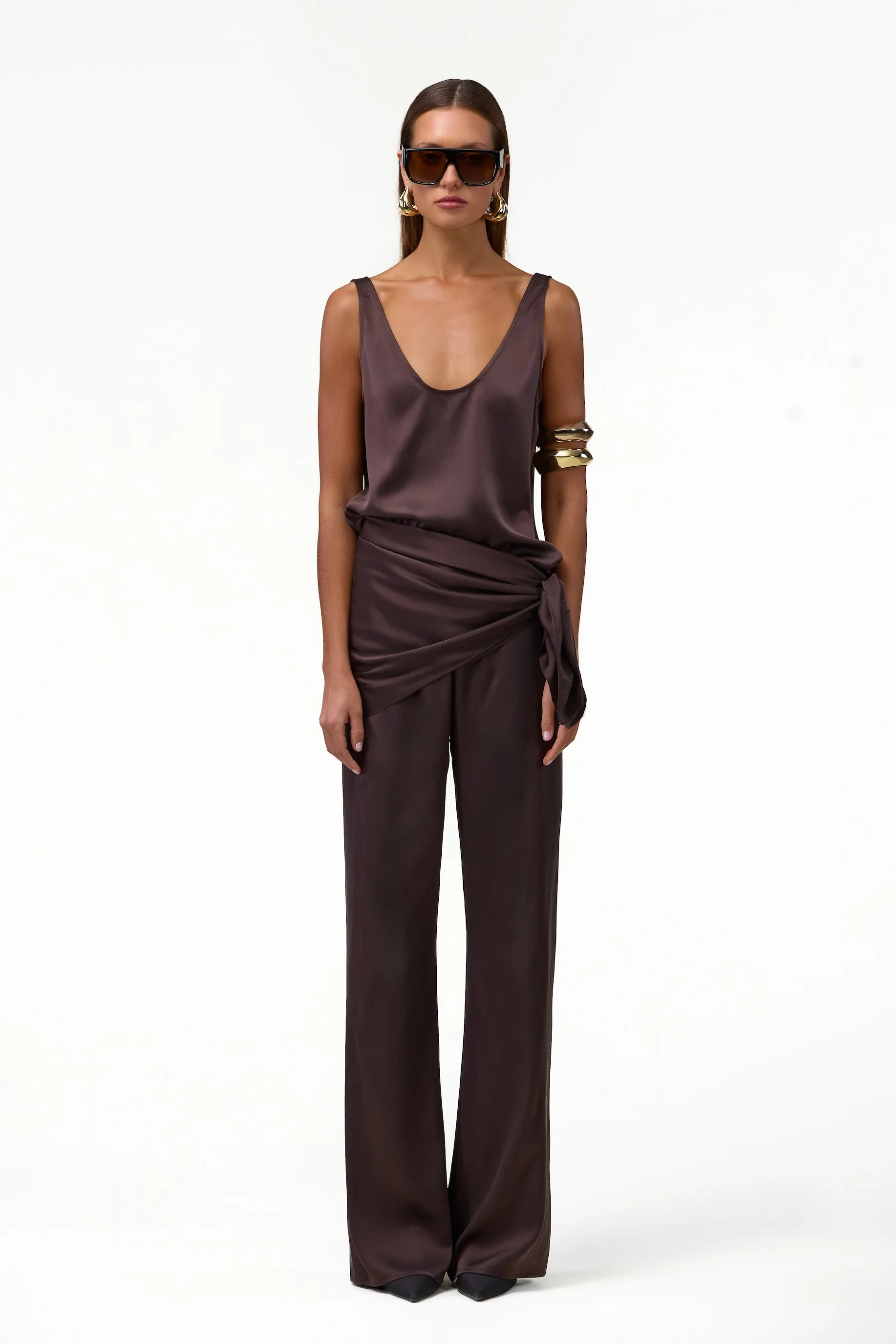 Silk Tank (Chocolate Brown) - Image 6